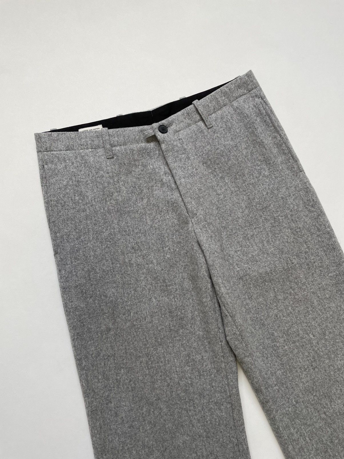 Dries Van Noten Light Grey Wool Flared Leg Pants Size US 32 / EU 48 - 5 Thumbnail