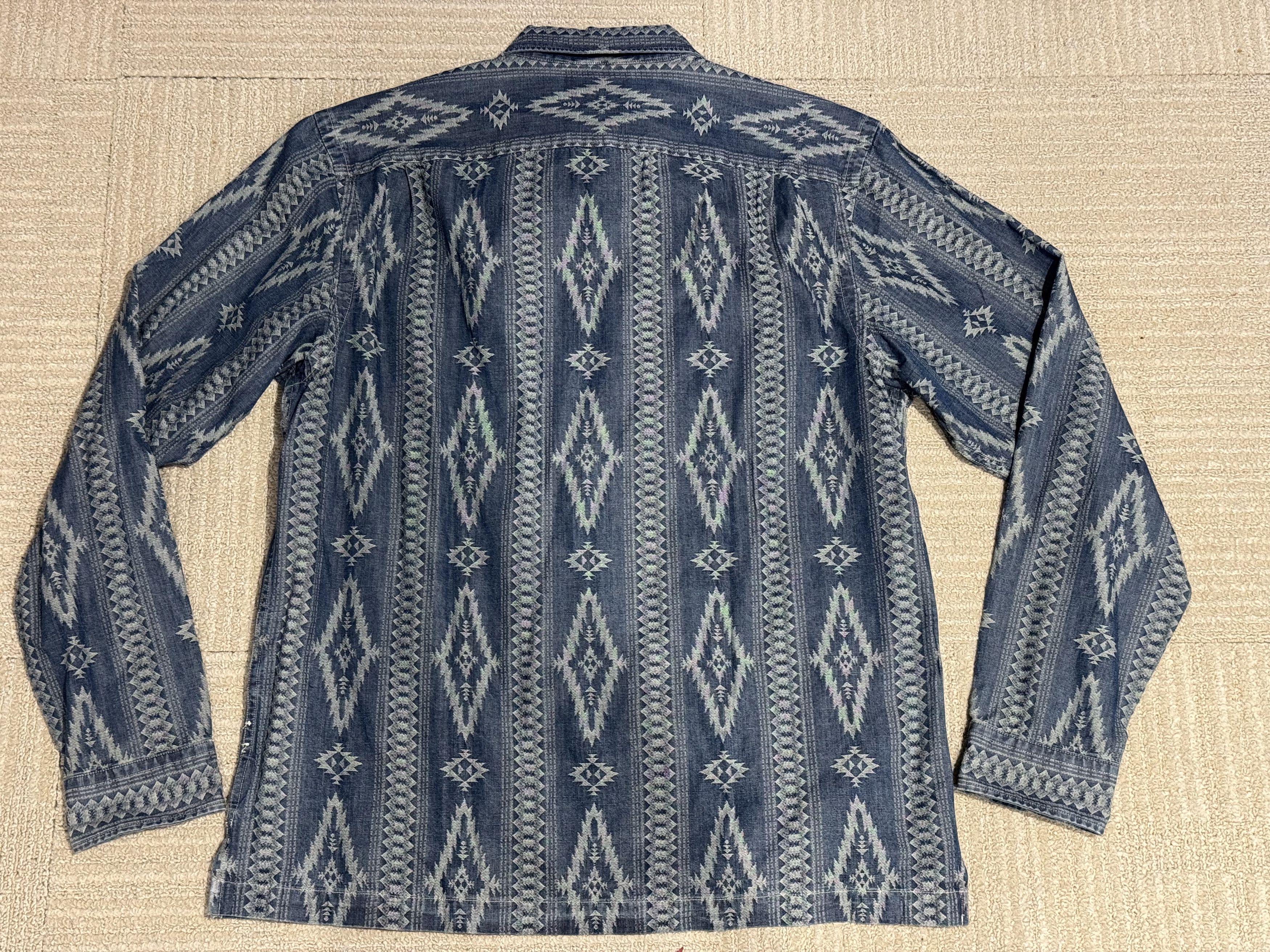 RRL Ralph Lauren RRL Southwestern Indigo Shirt Size US L / EU 52-54 / 3 - 2 Thumbnail
