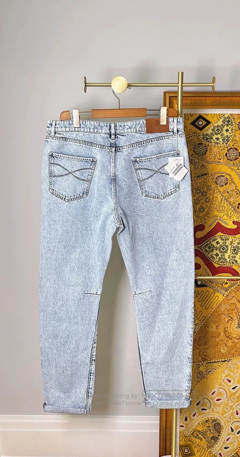 Brunello Cucinelli Brunello Cucinelli Snow-washed slim-fit denim pants Size US 34 / EU 50 - 3 Thumbnail