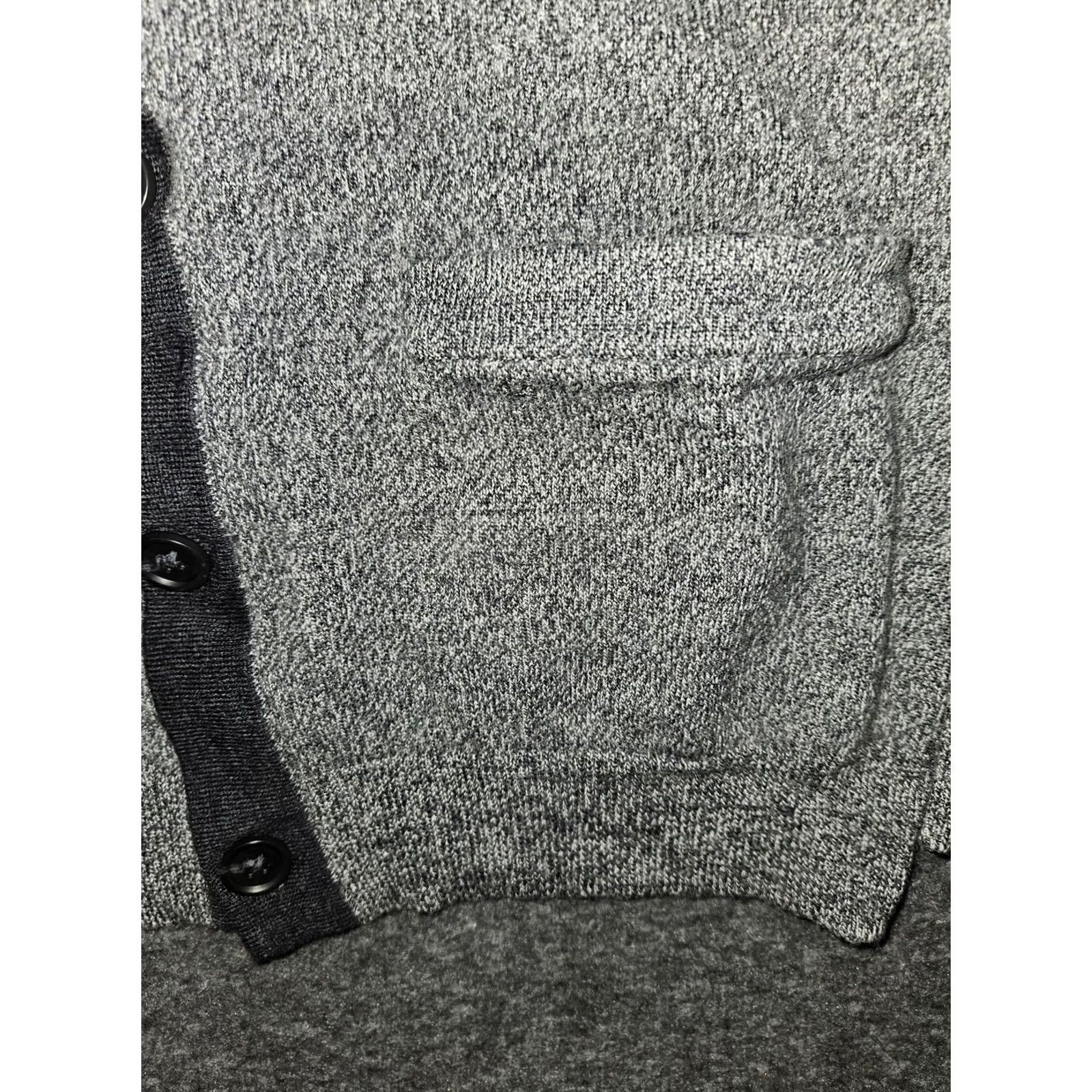 Nordstrom Nordstrom Cardigan Sweater Mens Small Gray Italian Merino Wool Knit Button Up Patch Pockets V-Neck Size US S / EU 44-46 / 1 - 6 Thumbnail