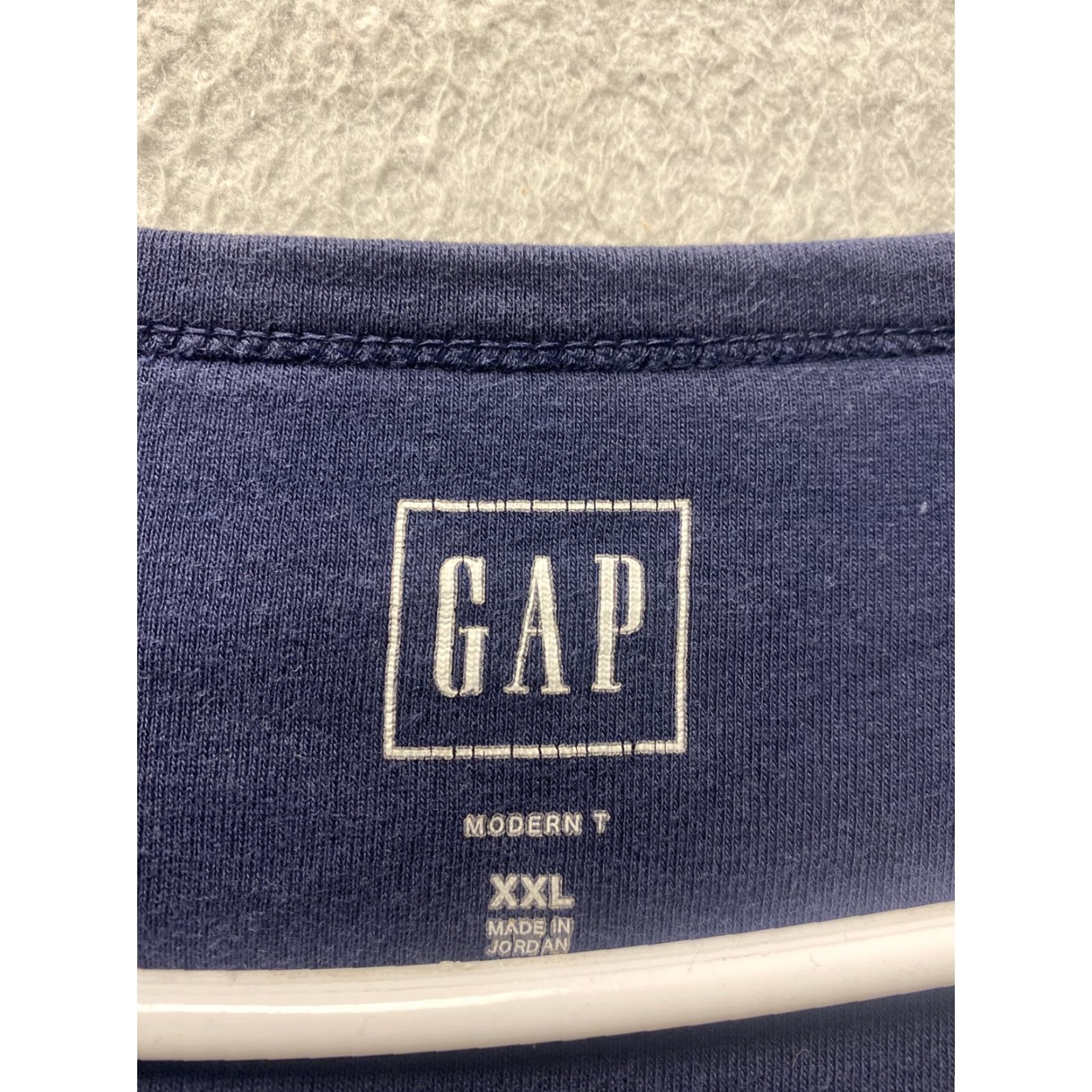 Gap Gap Women’s Blouse Top XXL Navy Short Sleeve V-Neck Cotton Basic Style Size XXL / US 16-18 / IT 52-54 - 2 Thumbnail