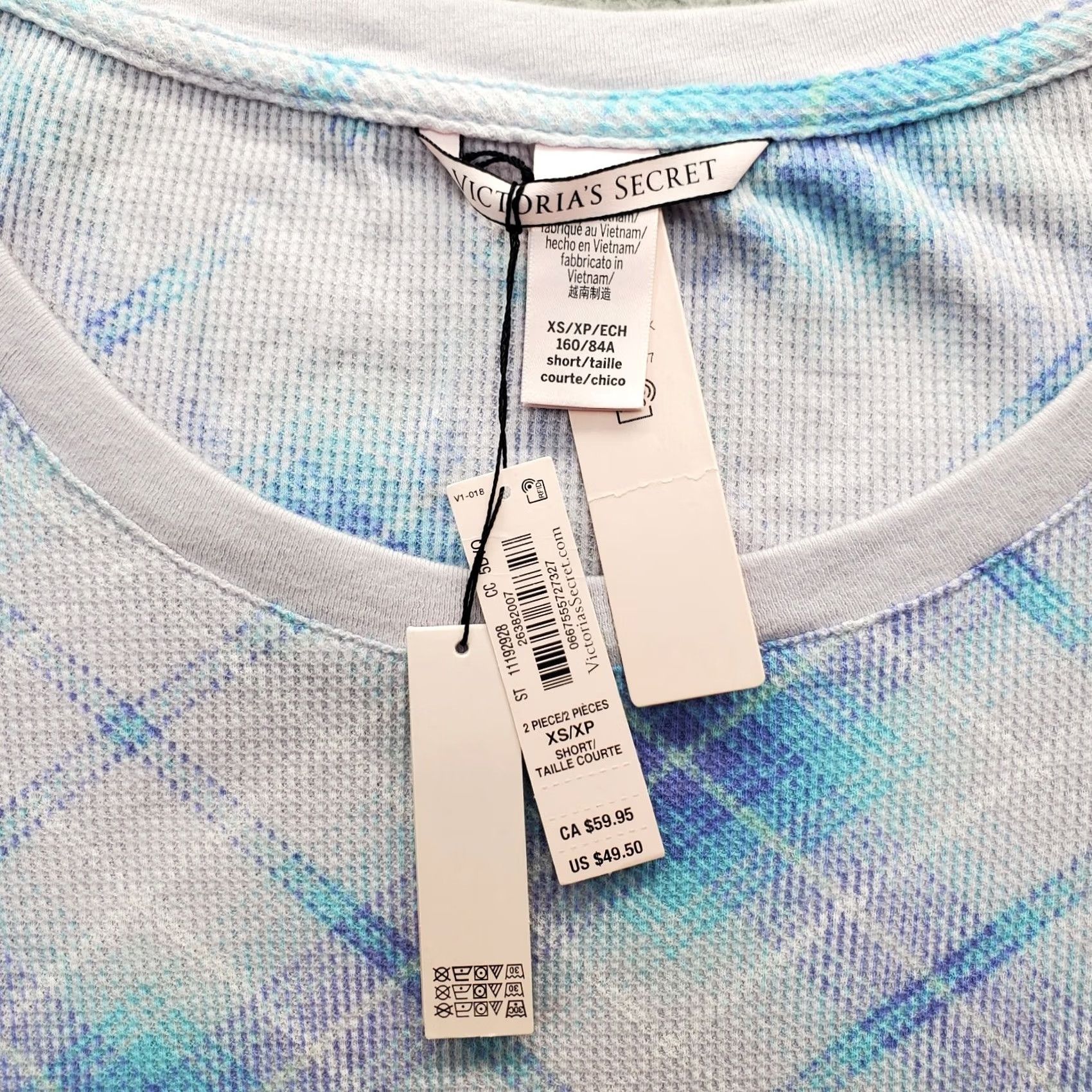 Victoria's Secret Victoria's Secret Sleepwear Top Womens XS Multicolor Plaid Round Neck Pullover Size XS / US 0-2 / IT 36-38 - 5 Thumbnail