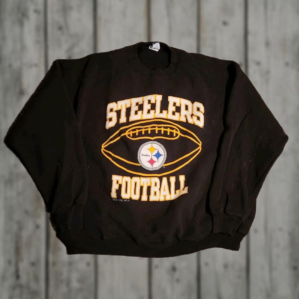 Champion VINTAGE Pittsburgh Steelers Champion XL Crewneck Sweatshirt Reversible 90s Black Mens Size US XL / EU 56 / 4 - 1 Thumbnail