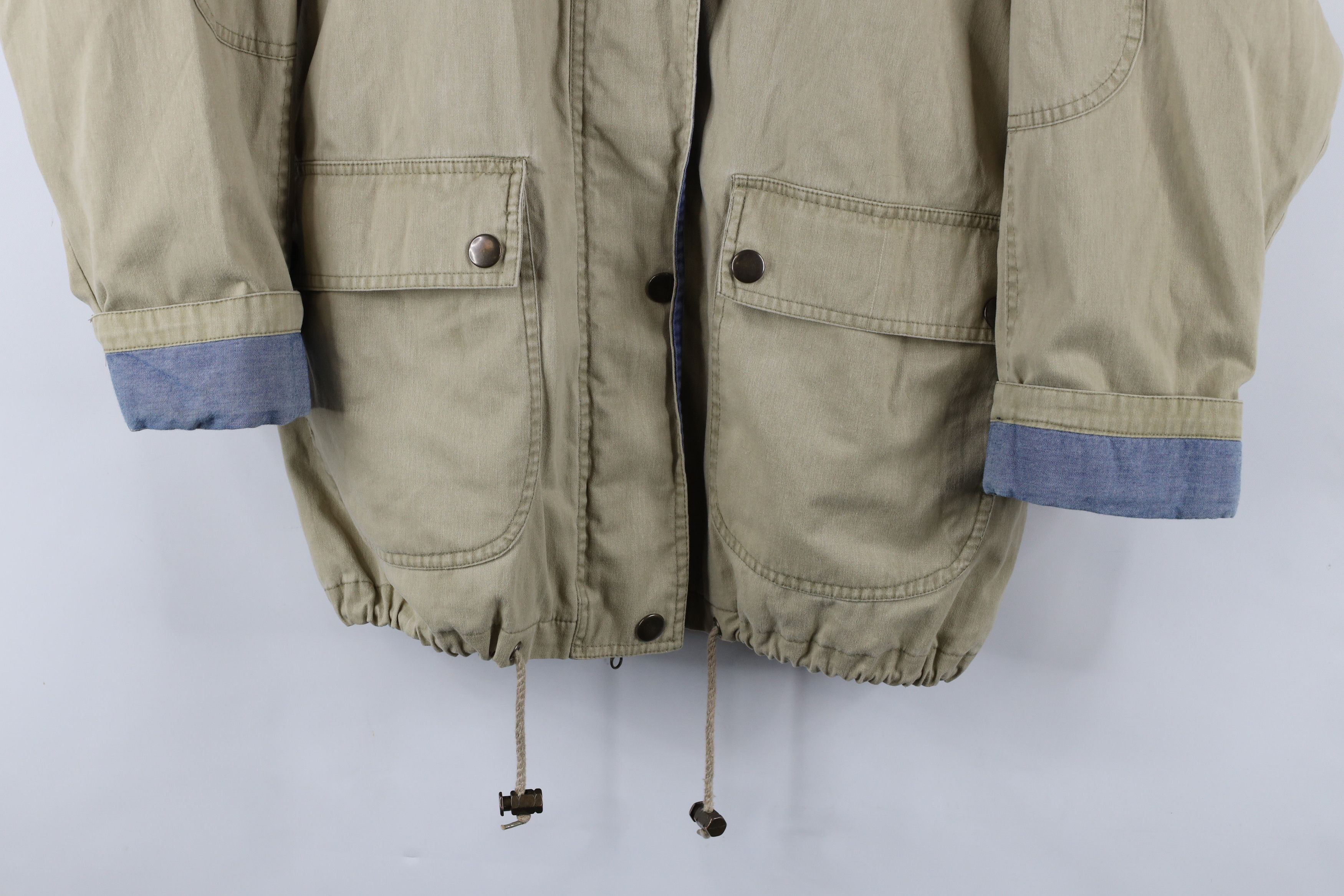 Vintage Vintage 90s Streetwear Oversized Stonewash Bomber Jacket Size M / US 6-8 / IT 42-44 - 4 Thumbnail
