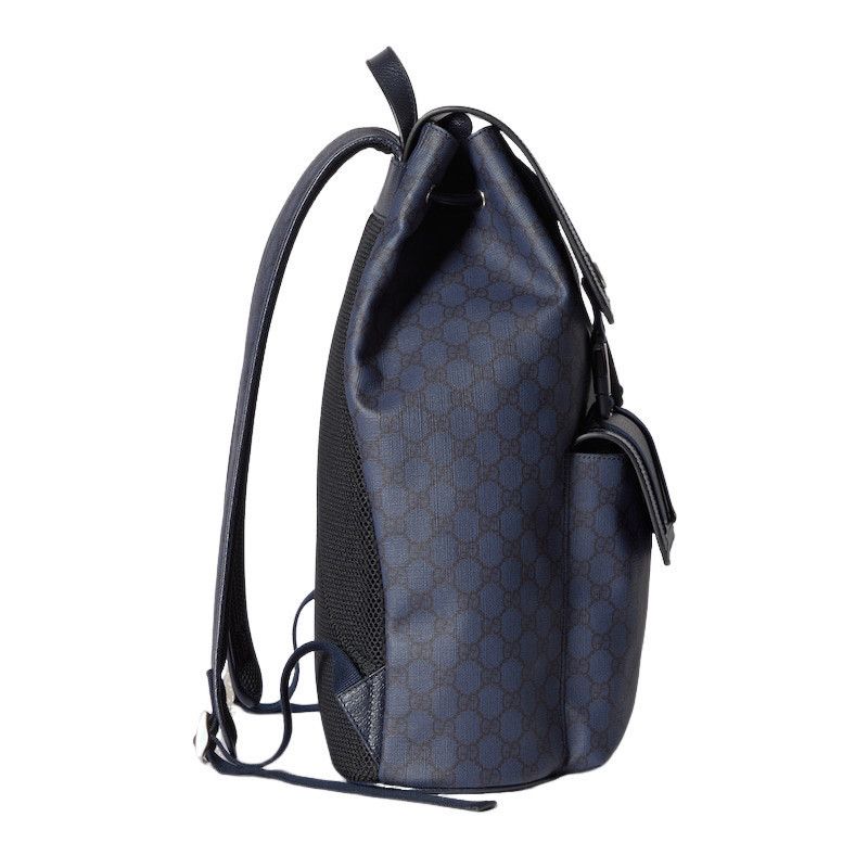 Gucci GUCCI Ophidia Large $2550 Blue GG Canvas Backpack New & Auth Size ONE SIZE - 4 Thumbnail