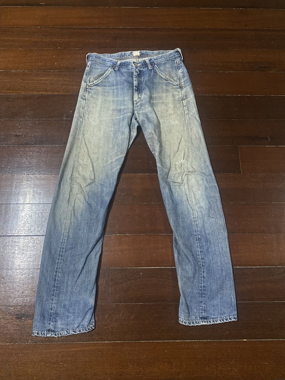 Lee Repro Vintage 50s Lee Jeans Sanforized mud wash distressed Size US 33 - 1 Thumbnail