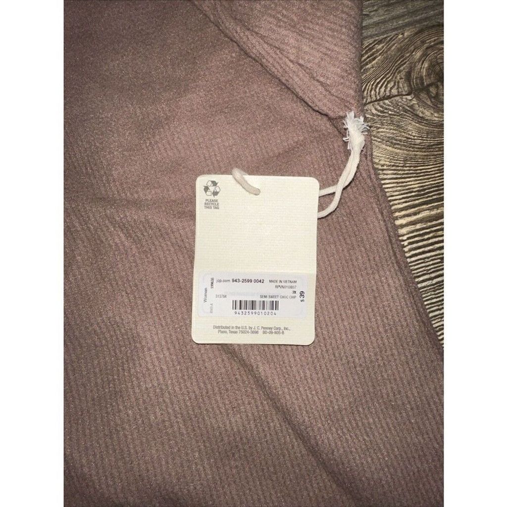 Target Basics a.n.a Womens Semi Sweet Choc Chip V-Neck Top Size 3X. 10 Size 3XL / US 20-22 - 7 Thumbnail