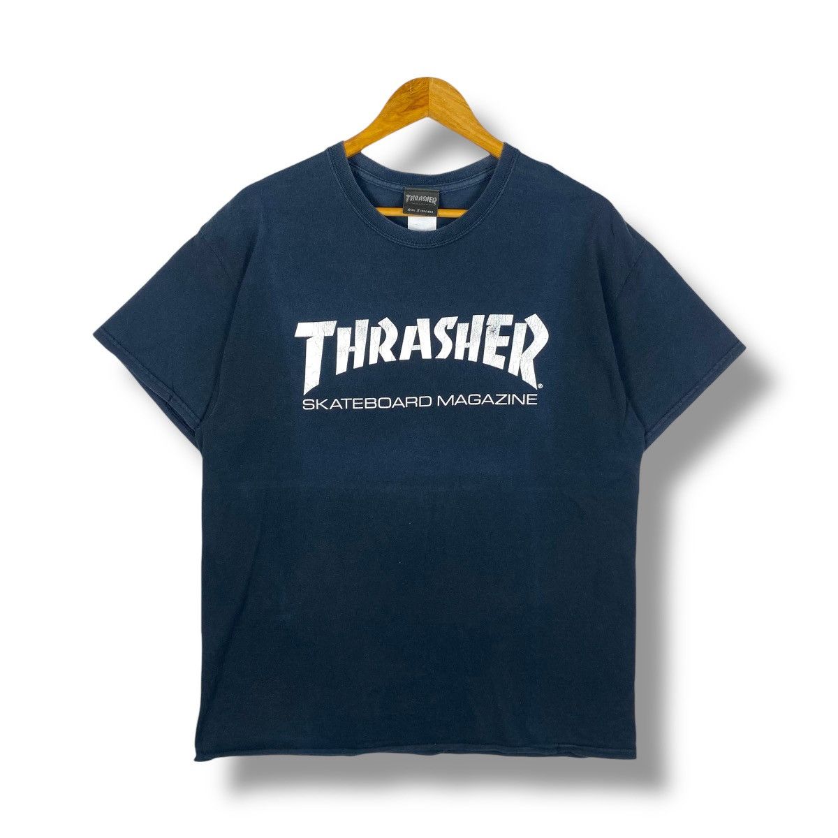 Thrasher Vintage 00s THRASHER SKATEBOARD MAGAZINE Logo Graphic Tee Size US L / EU 52-54 / 3 - 1 Thumbnail