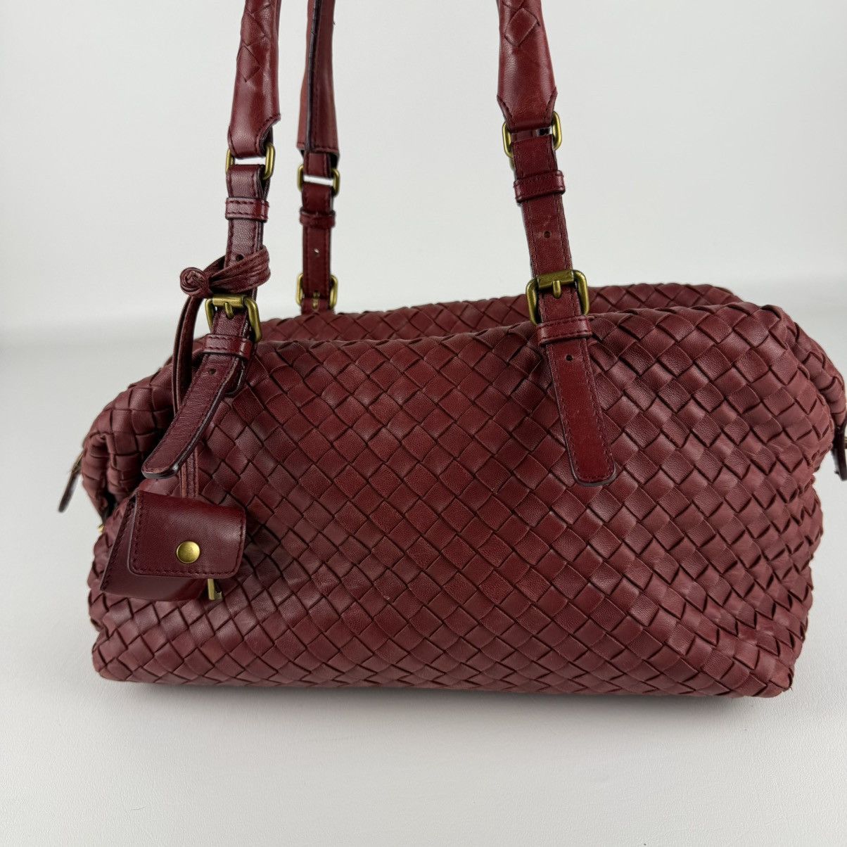 Bottega Veneta Bottega Veneta Red Intrecciato Leather Montaigne Bag Size ONE SIZE - 4 Thumbnail