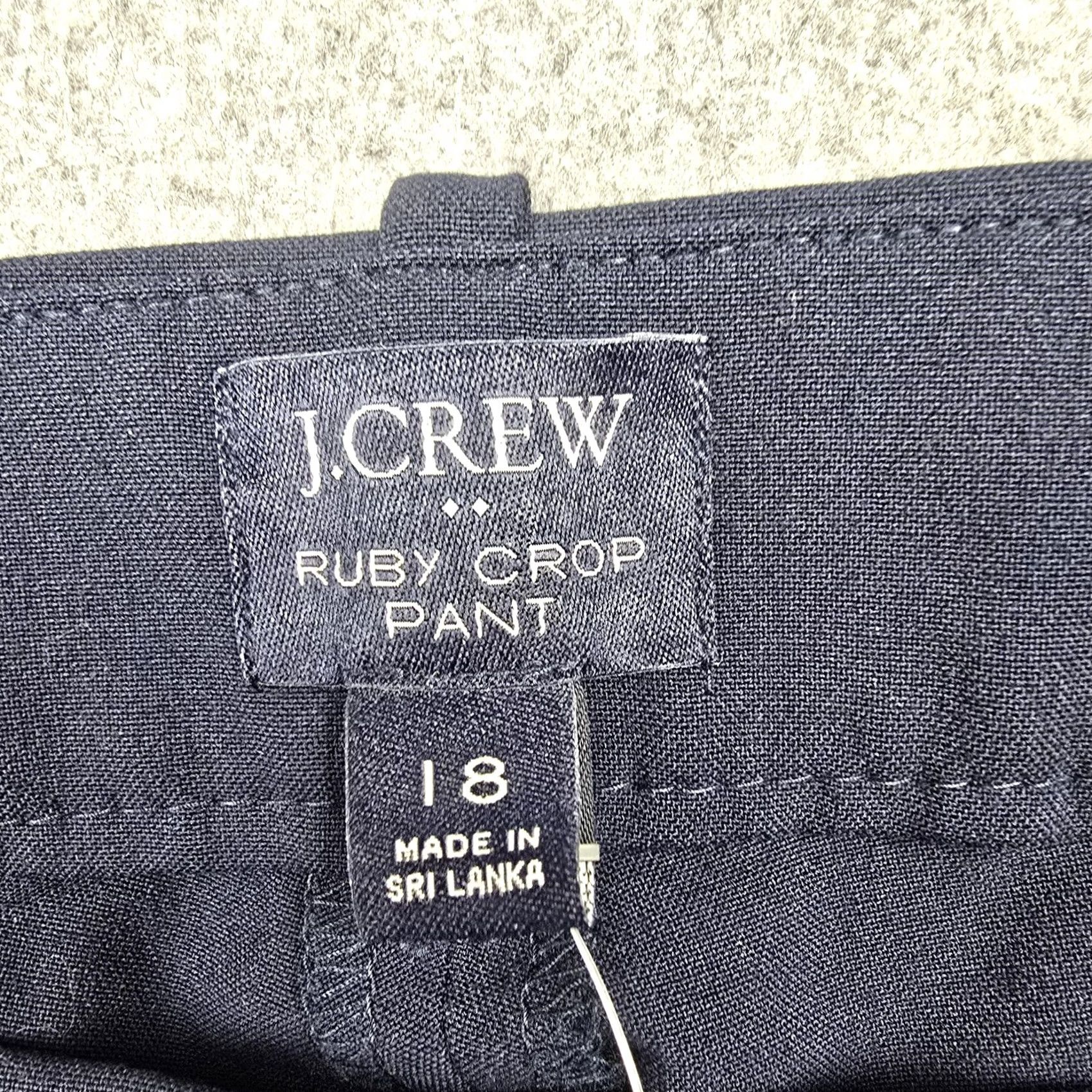 J.Crew J Crew Pants Womens 18 Navy Blue Twill Ruby Crop Stretch Dress Career Work New Size 40" / US 18 - 4 Thumbnail