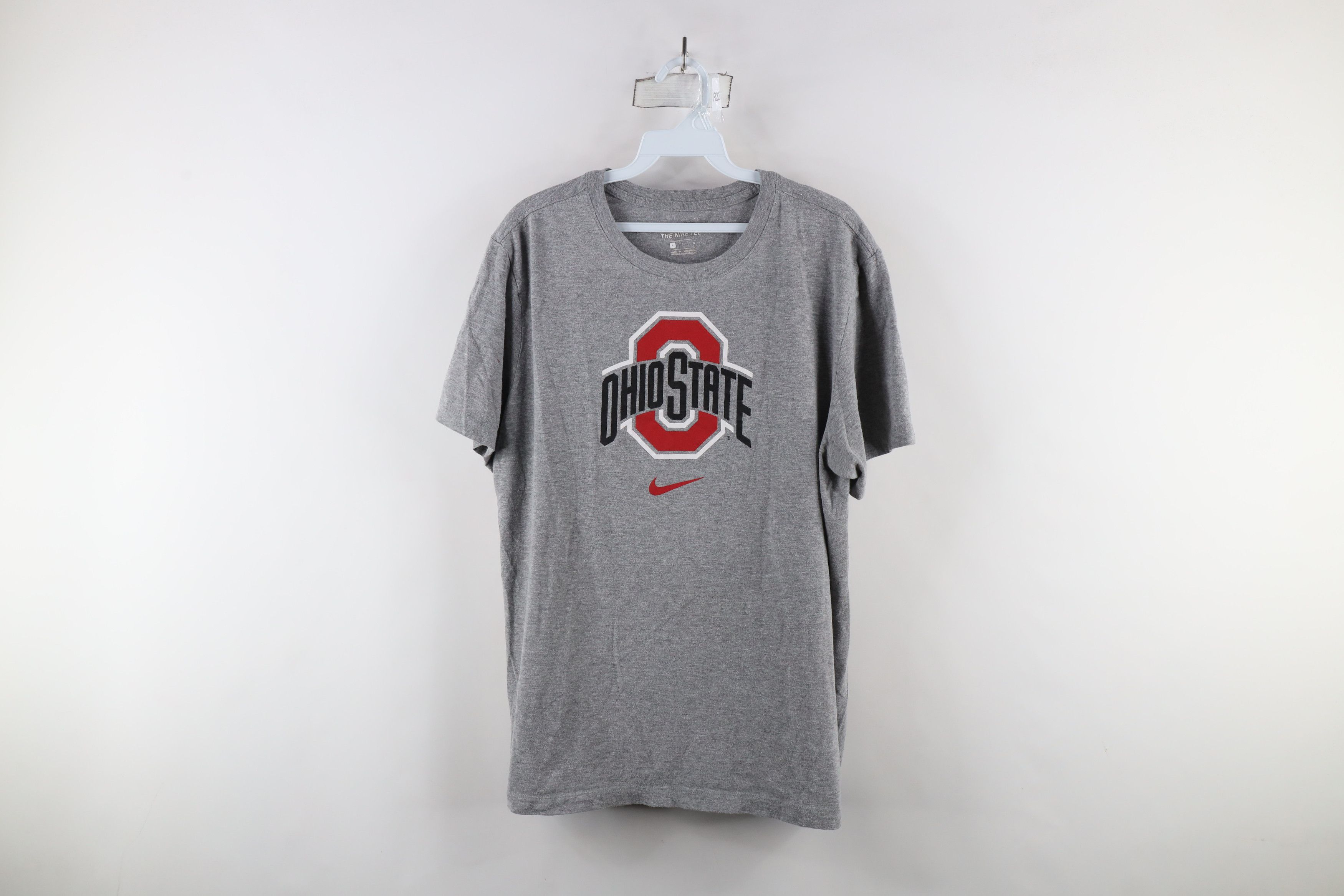 Nike × Vintage Y2K Nike Center Swoosh Ohio State University T-Shirt Gray Size US L / EU 52-54 / 3 - 1 Thumbnail
