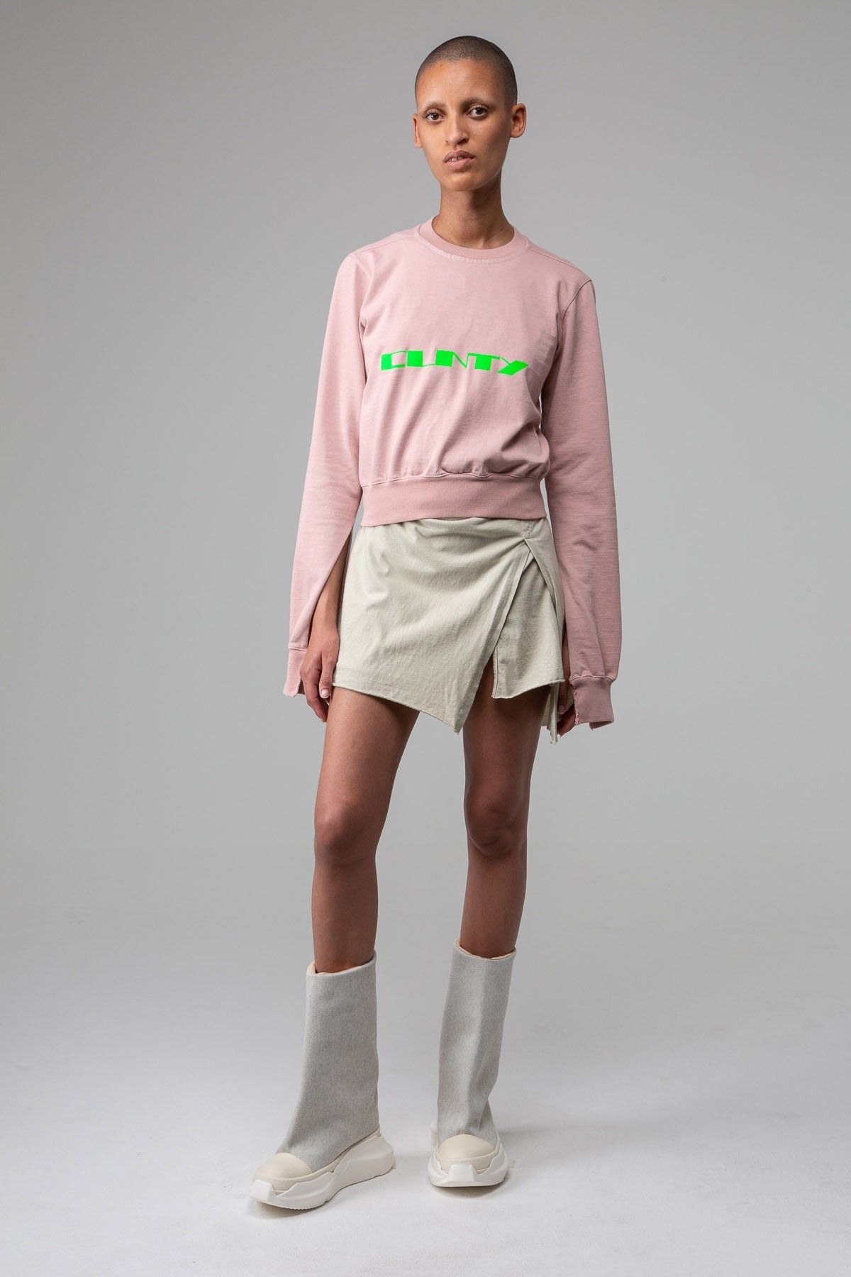 Rick Owens $505 Rick Owens DRKSHDW "cunty" Cropped Sweater Size M / US 6-8 / IT 42-44 - 5 Thumbnail