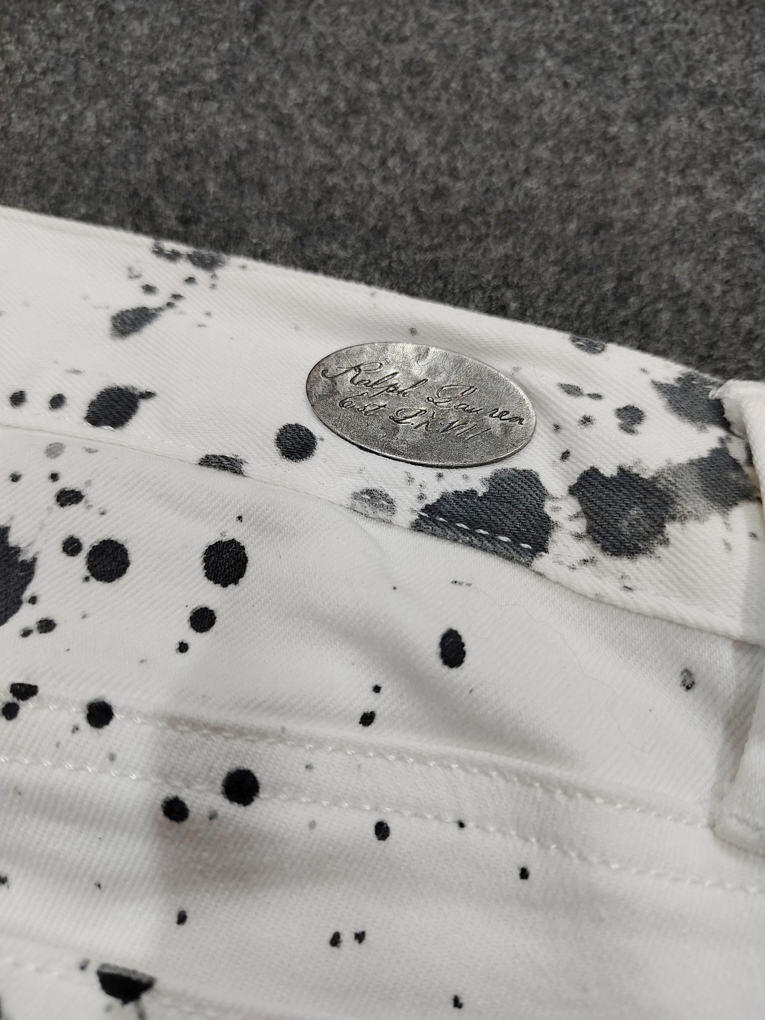 Ralph Lauren Ralph Lauren- Punk Rock Painted Bull Splash Art Skinny Jeans Size 30" / US 8 / IT 44 - 6 Thumbnail