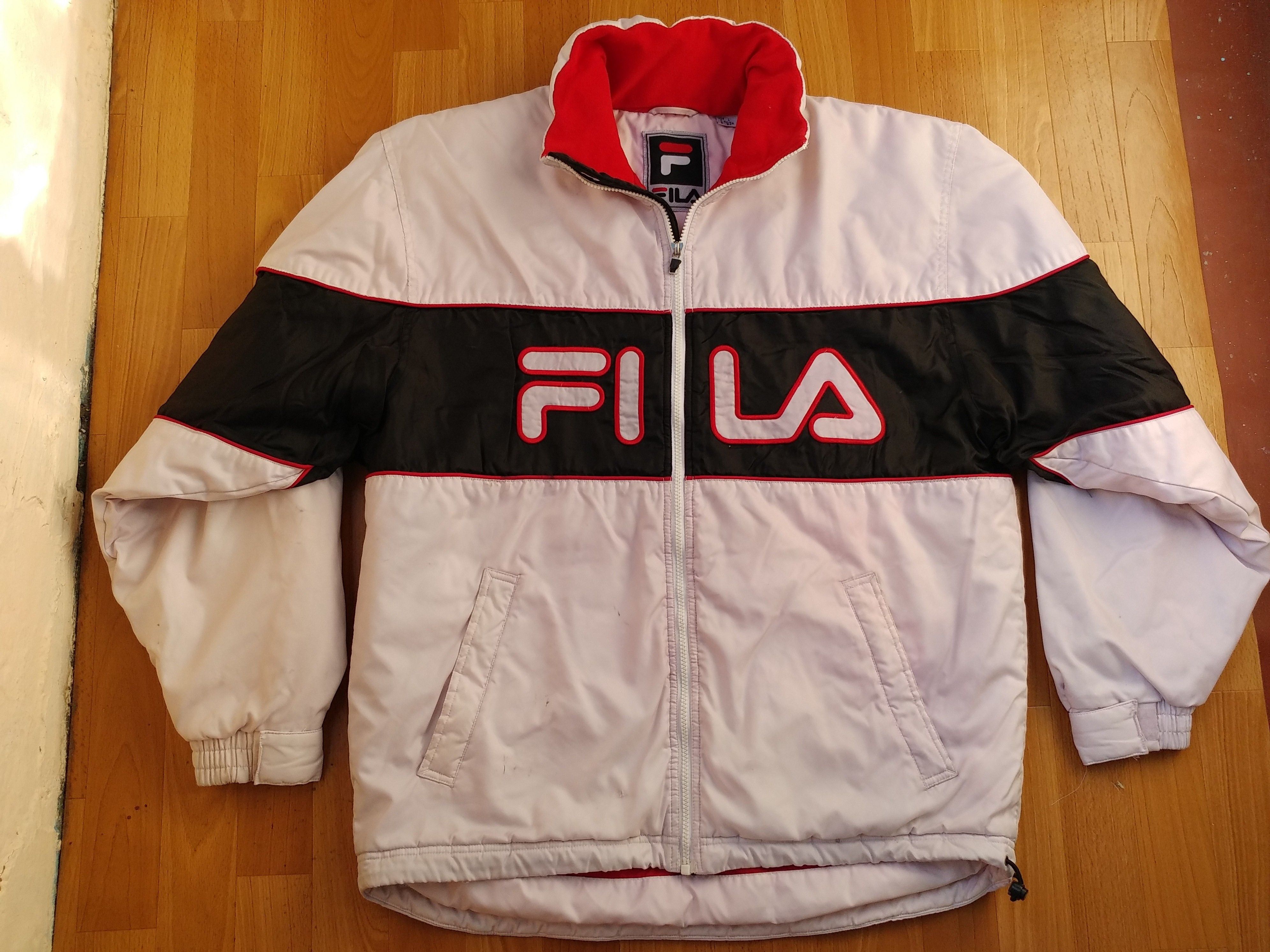 Fila FILA jacket, white, vintage bomber, 90s hip hop, 1990s L Size US L / EU 52-54 / 3 - 2 Thumbnail