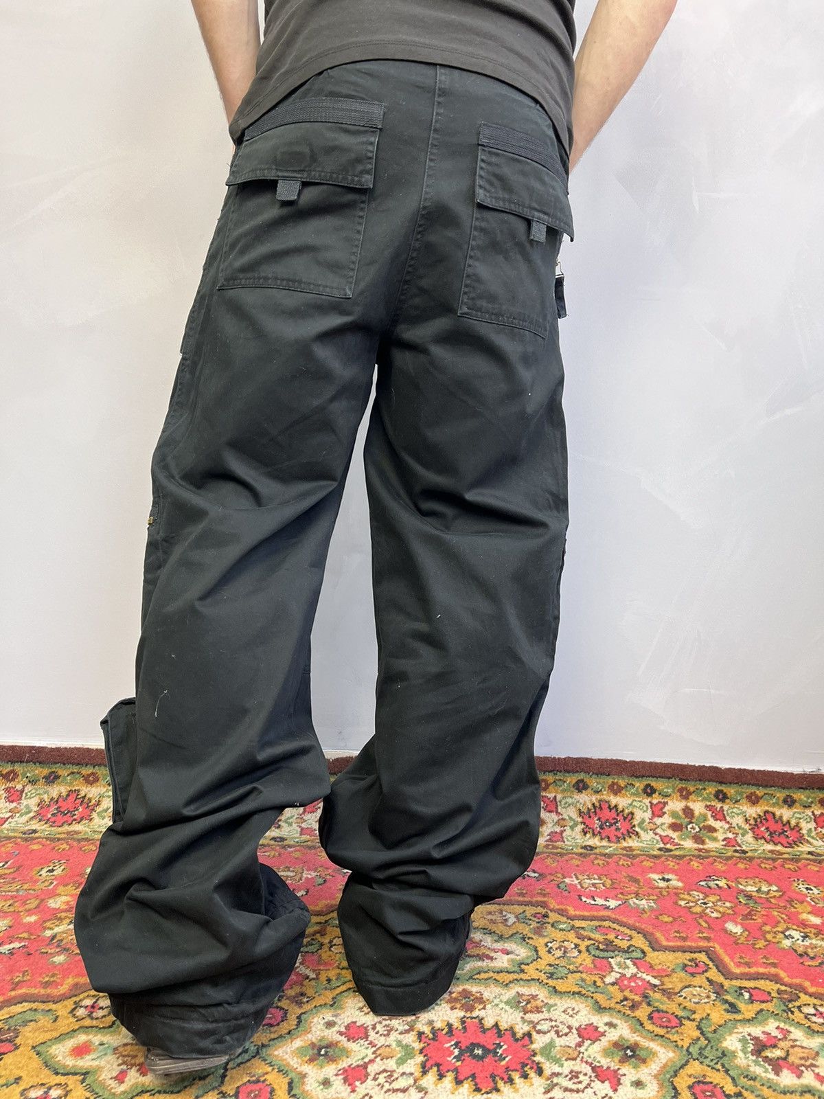Japanese Brand × Junya Watanabe Y2K Vintage Streetwear black Camo Cargo Baggy Jeans sh Size US 31 - 12 Thumbnail