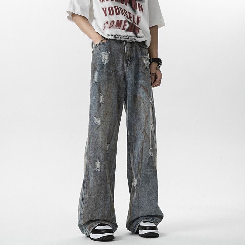 Japanese Brand Retro hip-hop loose straight leg jeans Size US 30 / EU 46 - 5 Thumbnail