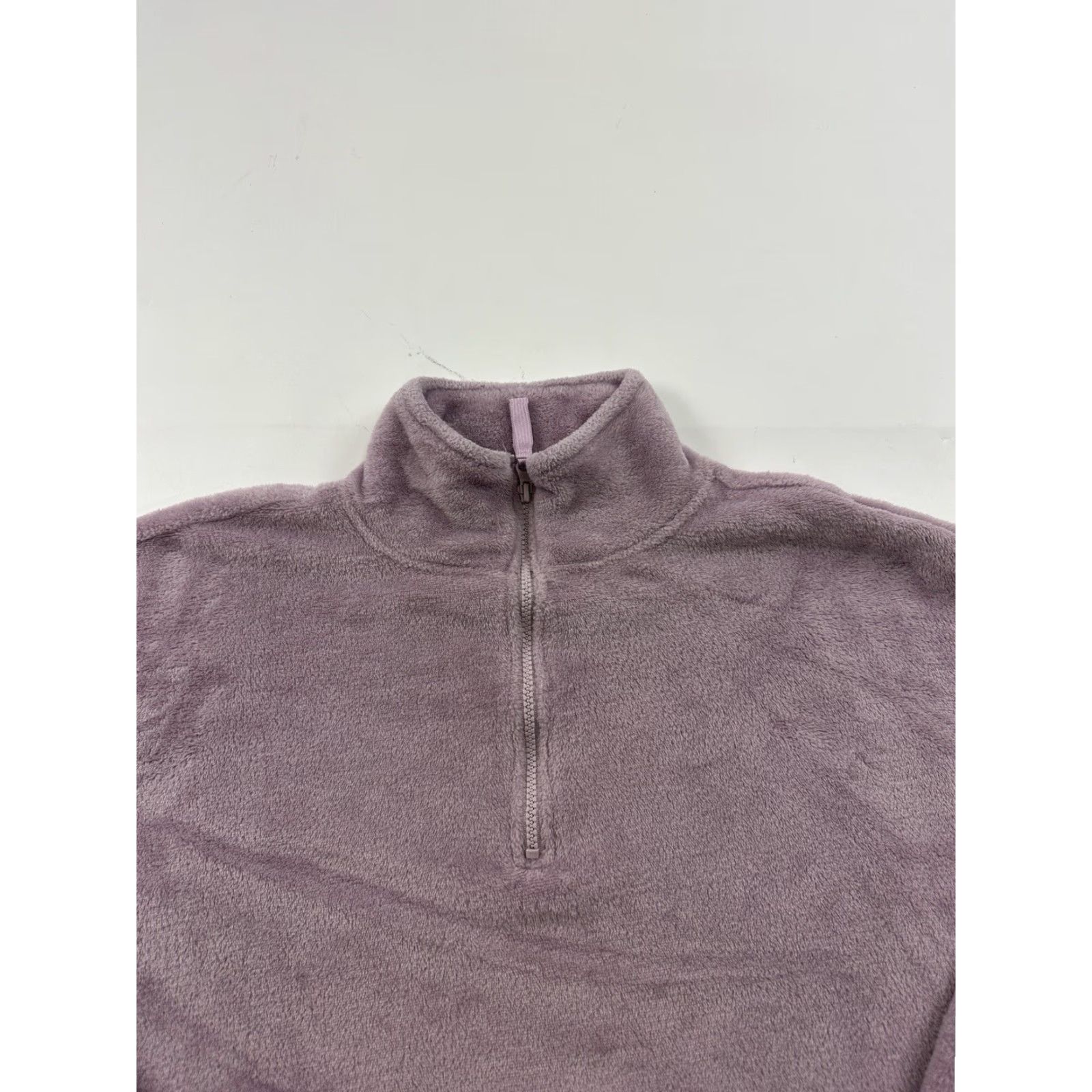 Urban Outfitters Urban Outfitters Sweatshirt Womens Medium Pink 1/4 Fleece Cropped Pullover Size M / US 6-8 / IT 42-44 - 2 Thumbnail