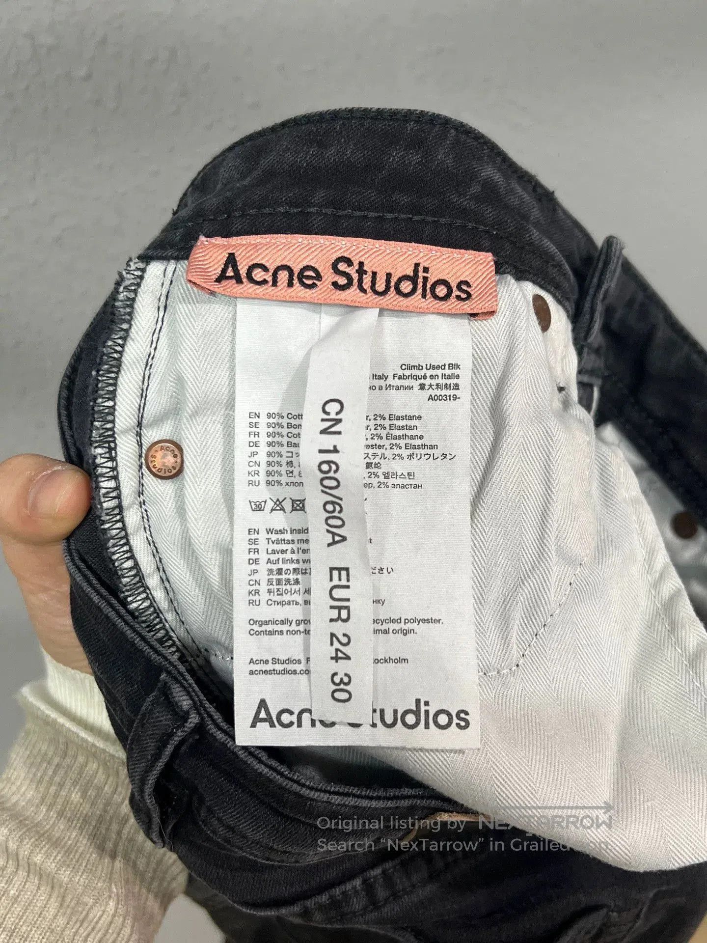 Acne Studios Acne Studios Black Denim Pants Size 24. Size 24" / US 00 / IT 34 - 4 Thumbnail