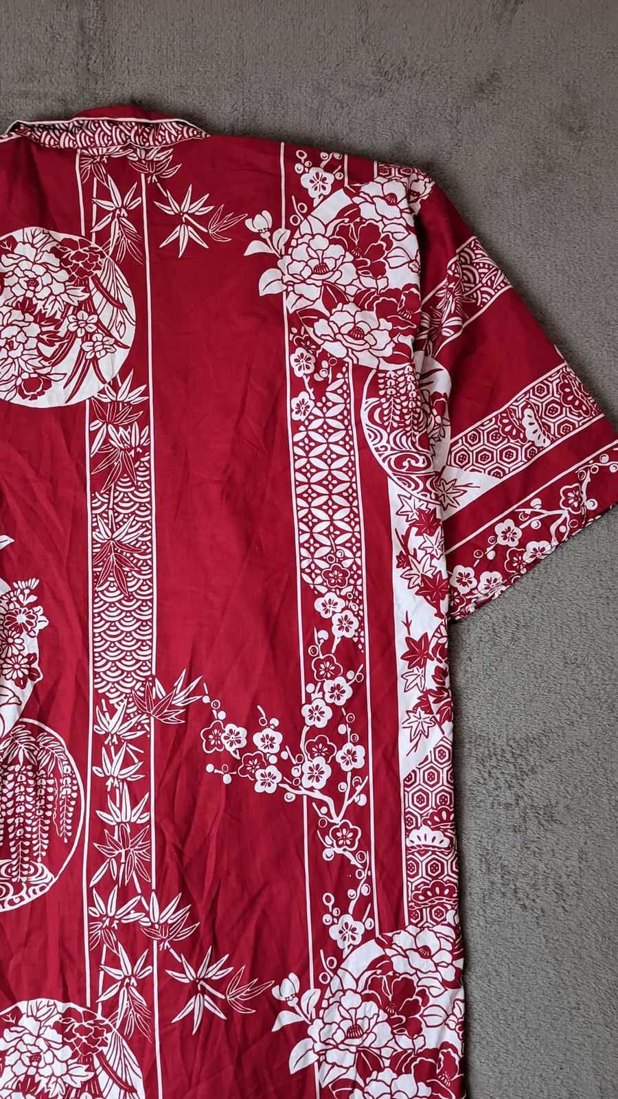 20471120 Rare🔥 Vintage Kimono Lotus Printed made in Japan Size US M / EU 48-50 / 2 - 5 Thumbnail