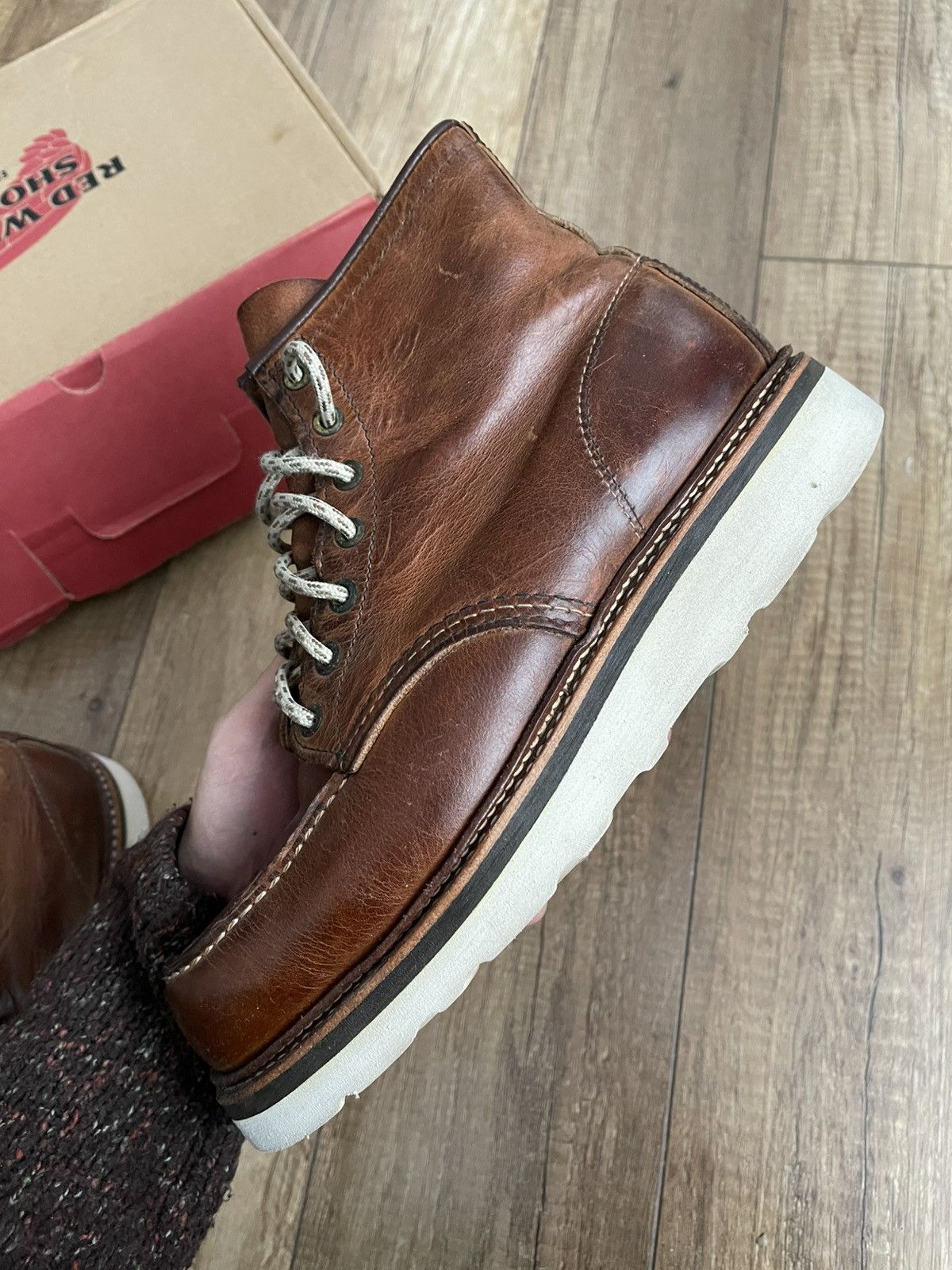 Red Wing Red Wing 1907 Moc Toe Leather Shoes Boots Vintage USA Size US 8.5 / EU 41-42 - 8 Thumbnail