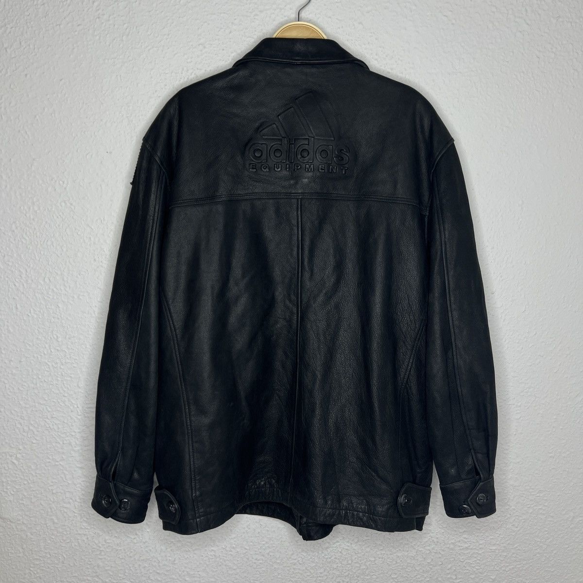 Adidas Adidas Equipment Lather Jacket EQT 90s 80s Vintage size L Size US L / EU 52-54 / 3 - 1 Thumbnail