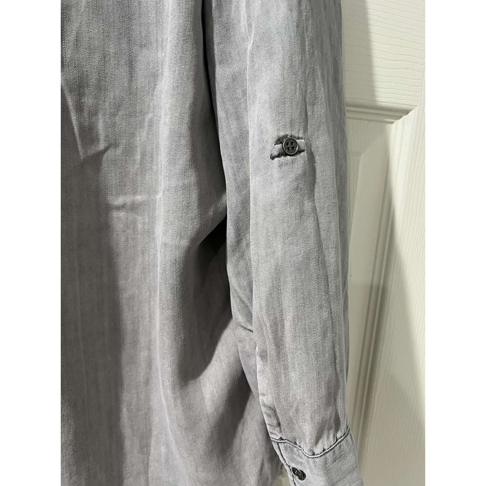 & Other Stories Hester & Orehard Split Neck Fringe Top Gray Size M A003288 Size M / US 6-8 / IT 42-44 - 6 Thumbnail