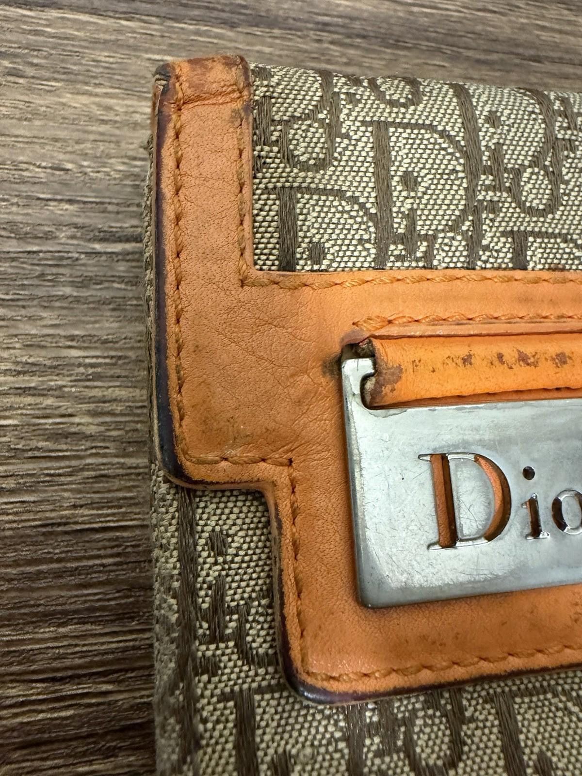 Vintage Christian Dior Sturdy Canvas Leather Cigarette Case