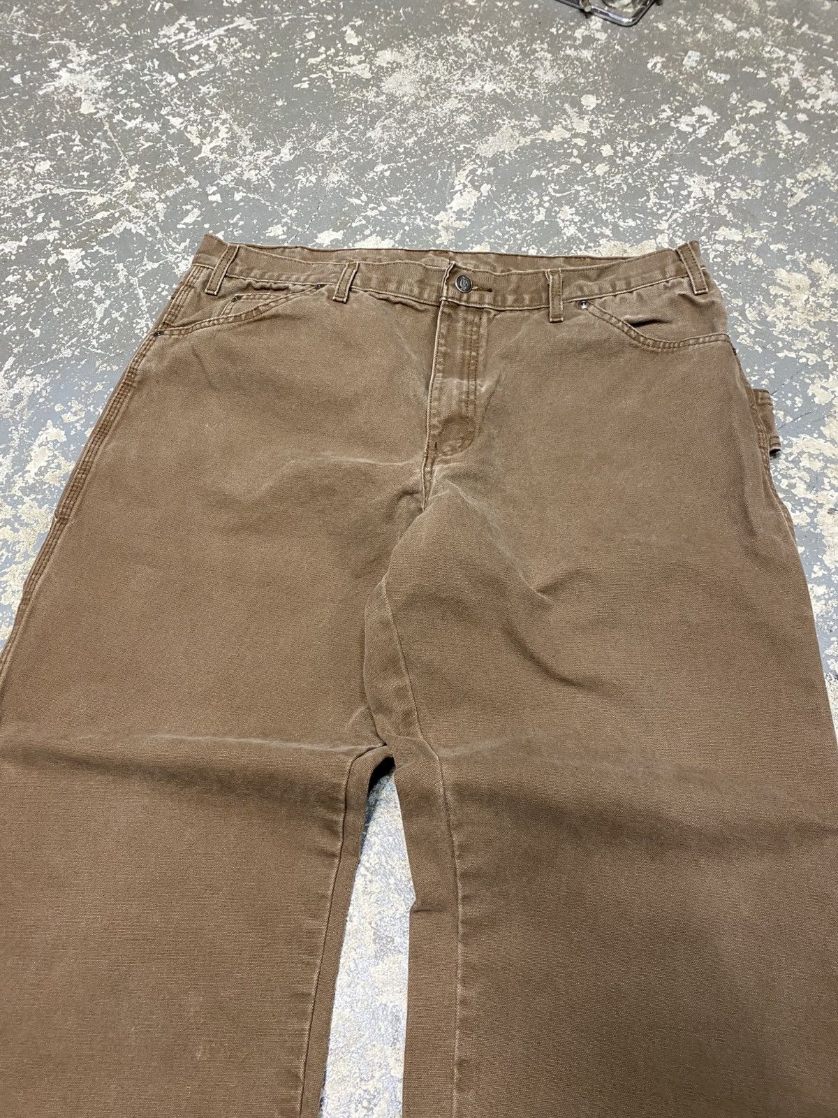 Carhartt × Dickies × Vintage Vintage Dickies Brown Mocha Carpenter Baggy Fit Pants Size US 38 / EU 54 - 9 Thumbnail