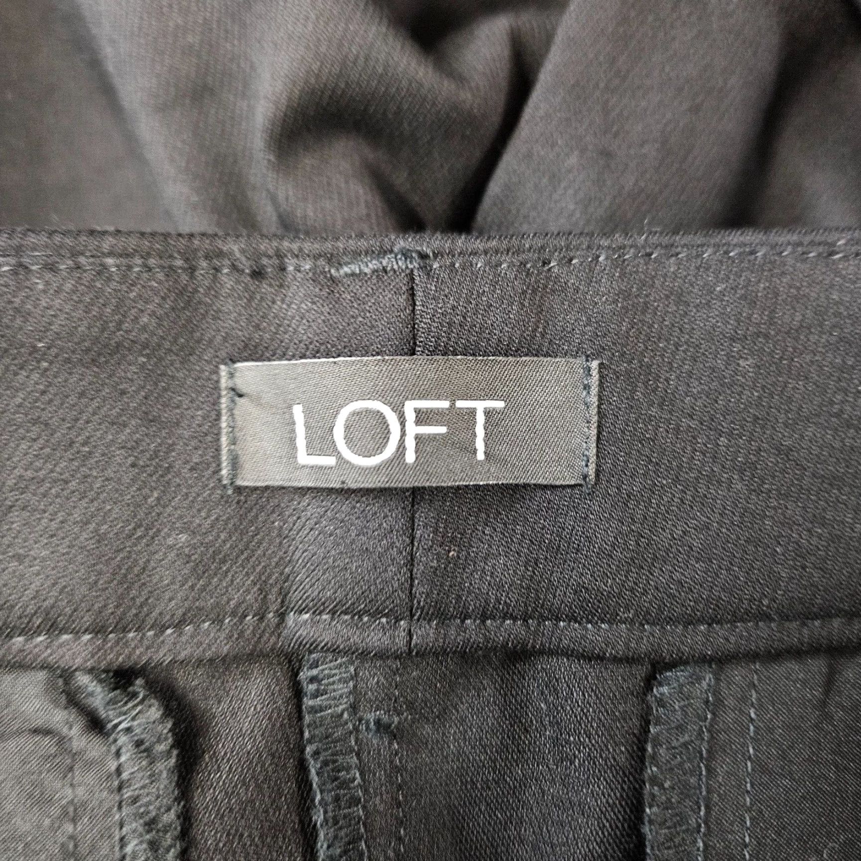 Loft LOFT Womens Skinny Pants Sz 0 Black Mid Rise Cotton Blend Dress Pants Size 25" / US 0 / IT 36 - 8 Thumbnail