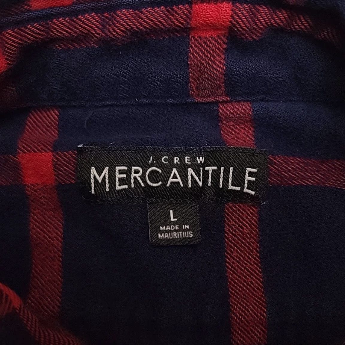 J.Crew VINTAGE J.CREW Shirt Mens L Blue Window Pane Plaid Flannel Cotton Mercantile Classic Size US L / EU 52-54 / 3 - 3 Thumbnail