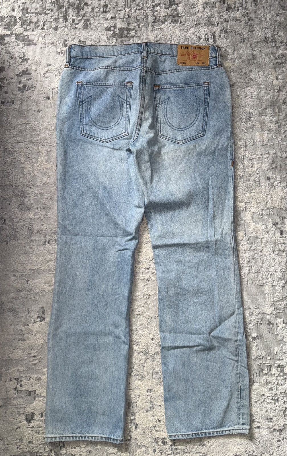 True Religion True Religion Ricky/Relaxed Ligjt Washed Denim Jeans Size US 33 - 2 Thumbnail