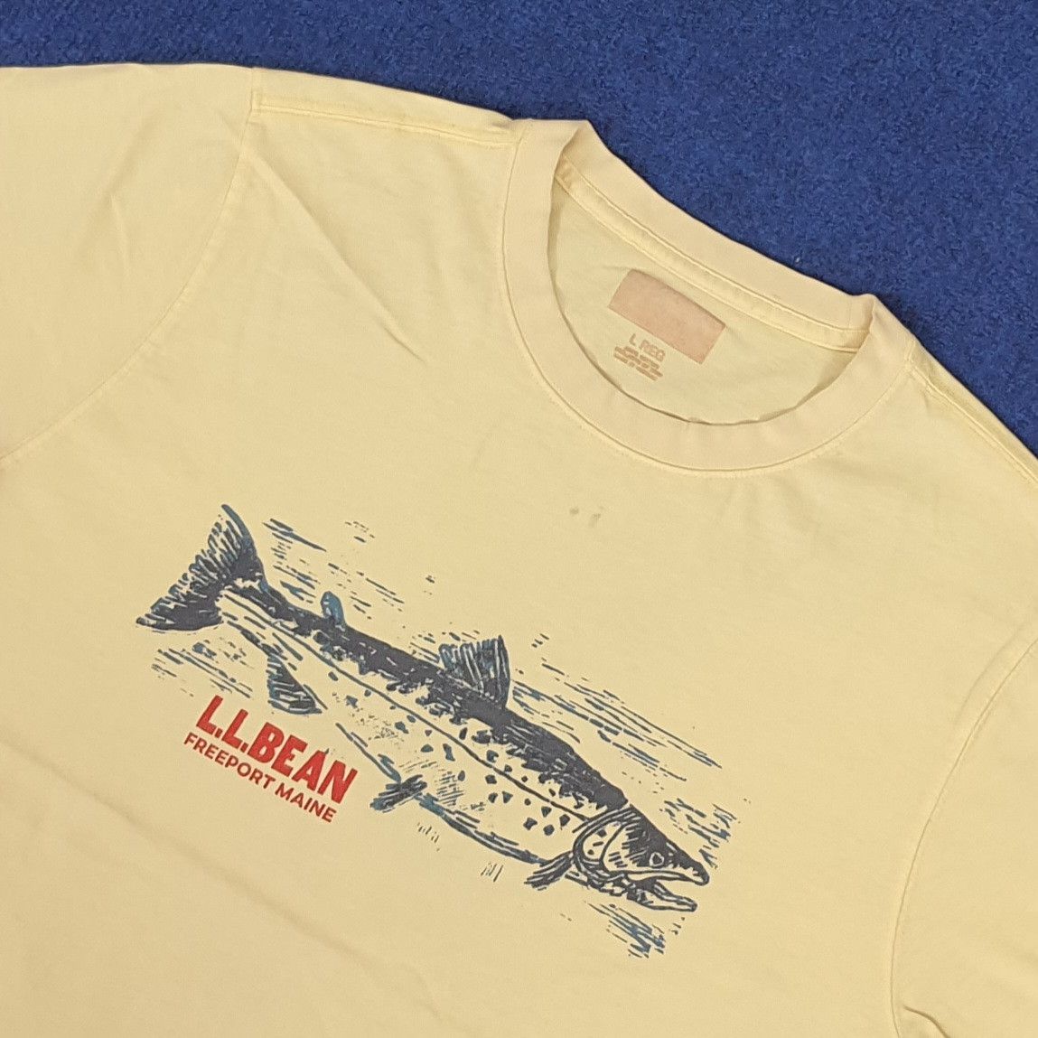 L.L. Bean × Vintage Vintage L.L. Bean Freeport Maine Fishing T-shirt Size US L / EU 52-54 / 3 - 2 Thumbnail