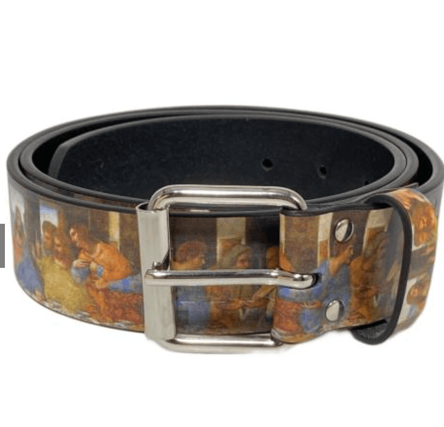 Supreme Supreme Repeat Leather Belt (FW25) white Floral size XL