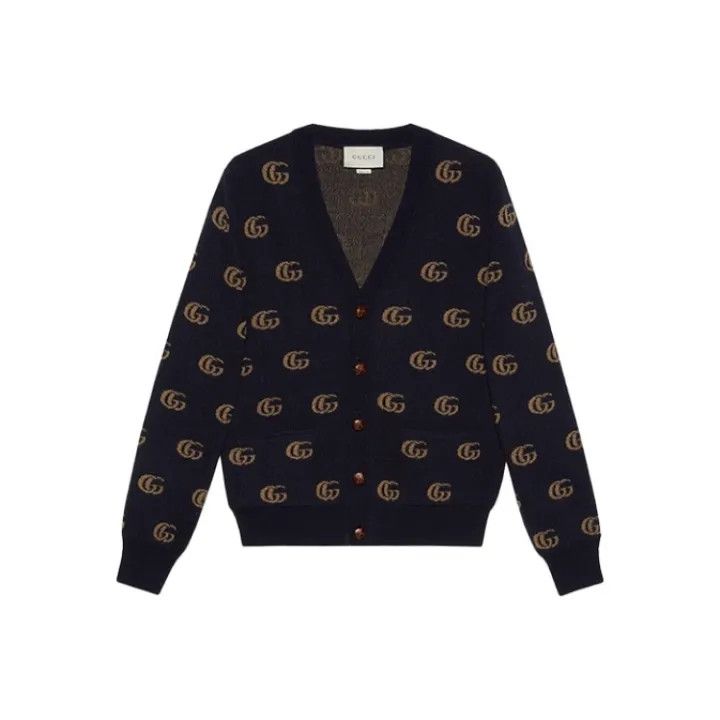 Gucci Gucci Logo V-Neck Long Sleeve Sweater Size US S / EU 44-46 / 1 - 1 Thumbnail