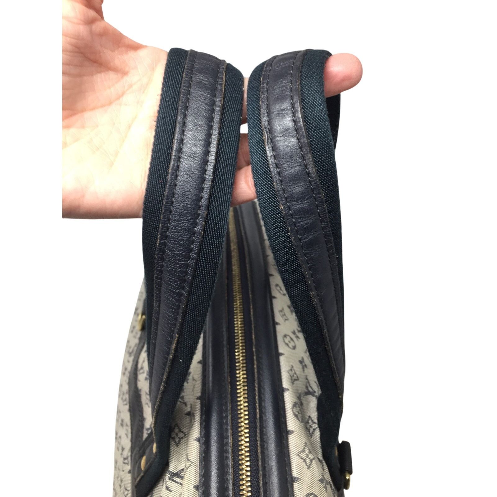 Louis Vuitton Louis‎ Vuitton Navy Monogram Mini Lin Josephine GM Satchel Size ONE SIZE - 17 Thumbnail