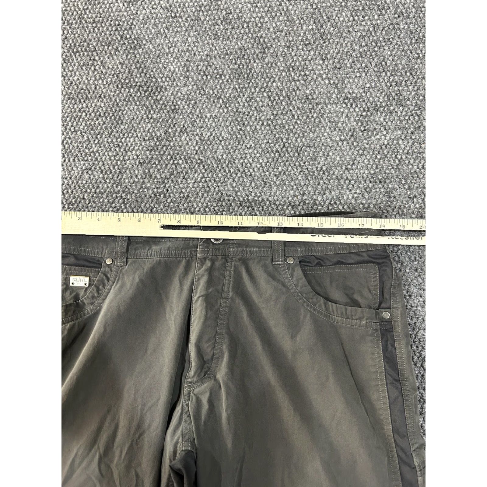 Vintage Kuhl Mens Cargo Pants 36x30 Gray Stretch Outdoor Hiking Travel Workwear Casual Five-Pocket Design Size US 36 / EU 52 - 5 Thumbnail