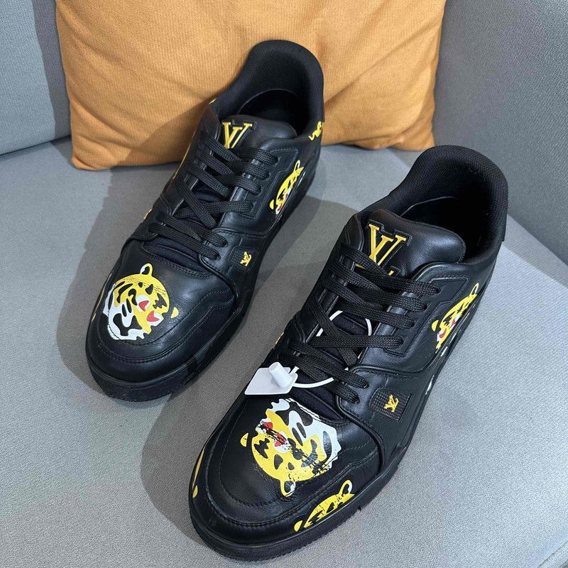 Louis Vuitton Nigo x Louis Vuitton Black Trainer Sneakers -2508 Size US 9.5 / EU 42-43 - 1 Thumbnail