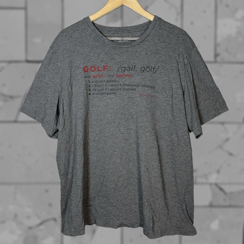 TravisMathew VINTAGE Travis Mathew Gray 100% Pima Cotton Golf Graphic Tee Mens 2XL Gray Shirt Mens Rubio? Size US XXL / EU 58 / 5 - 1 Thumbnail