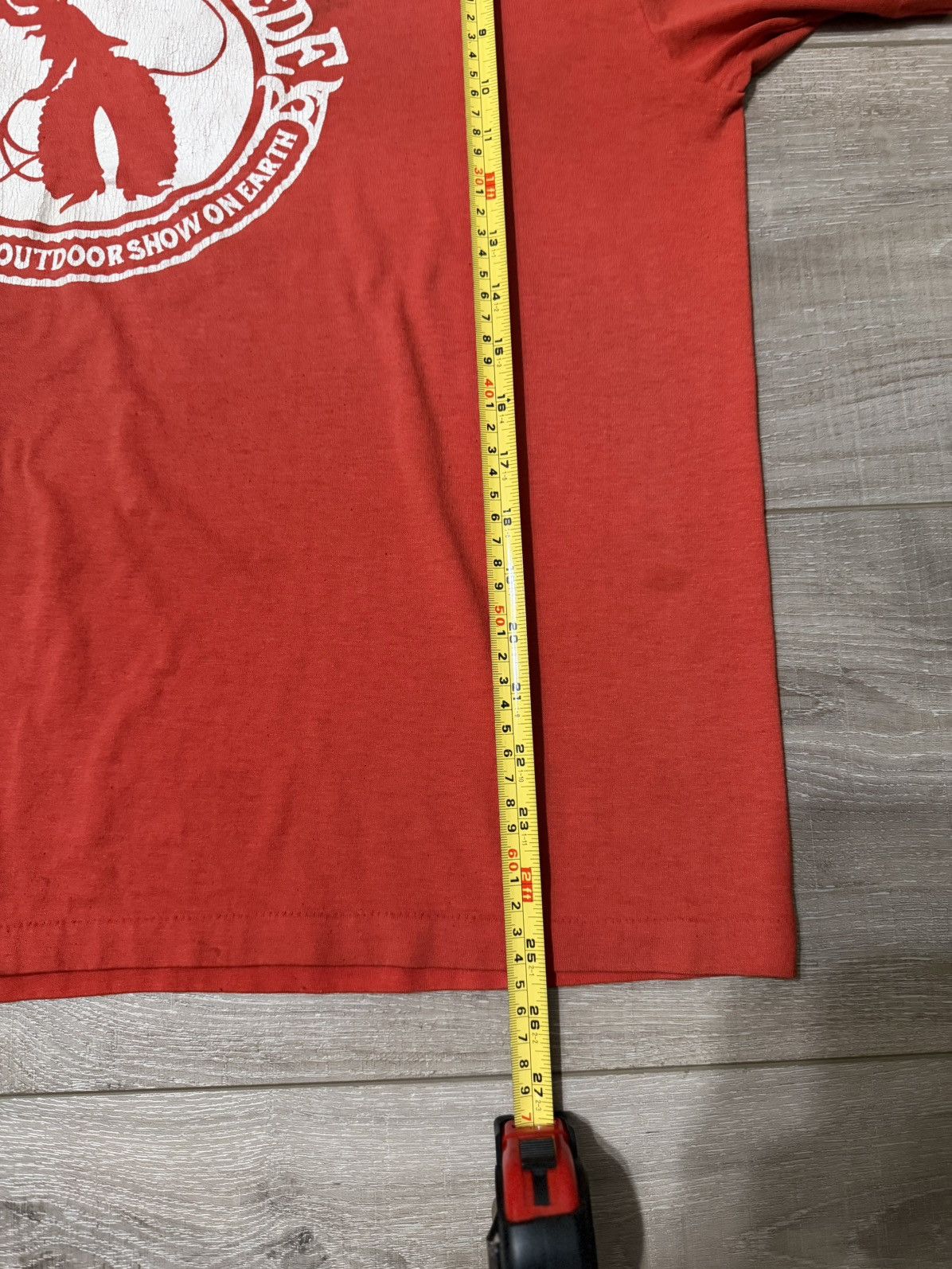 Vintage Vintage 90s Red Tee Size US XL / EU 56 / 4 - 4 Thumbnail