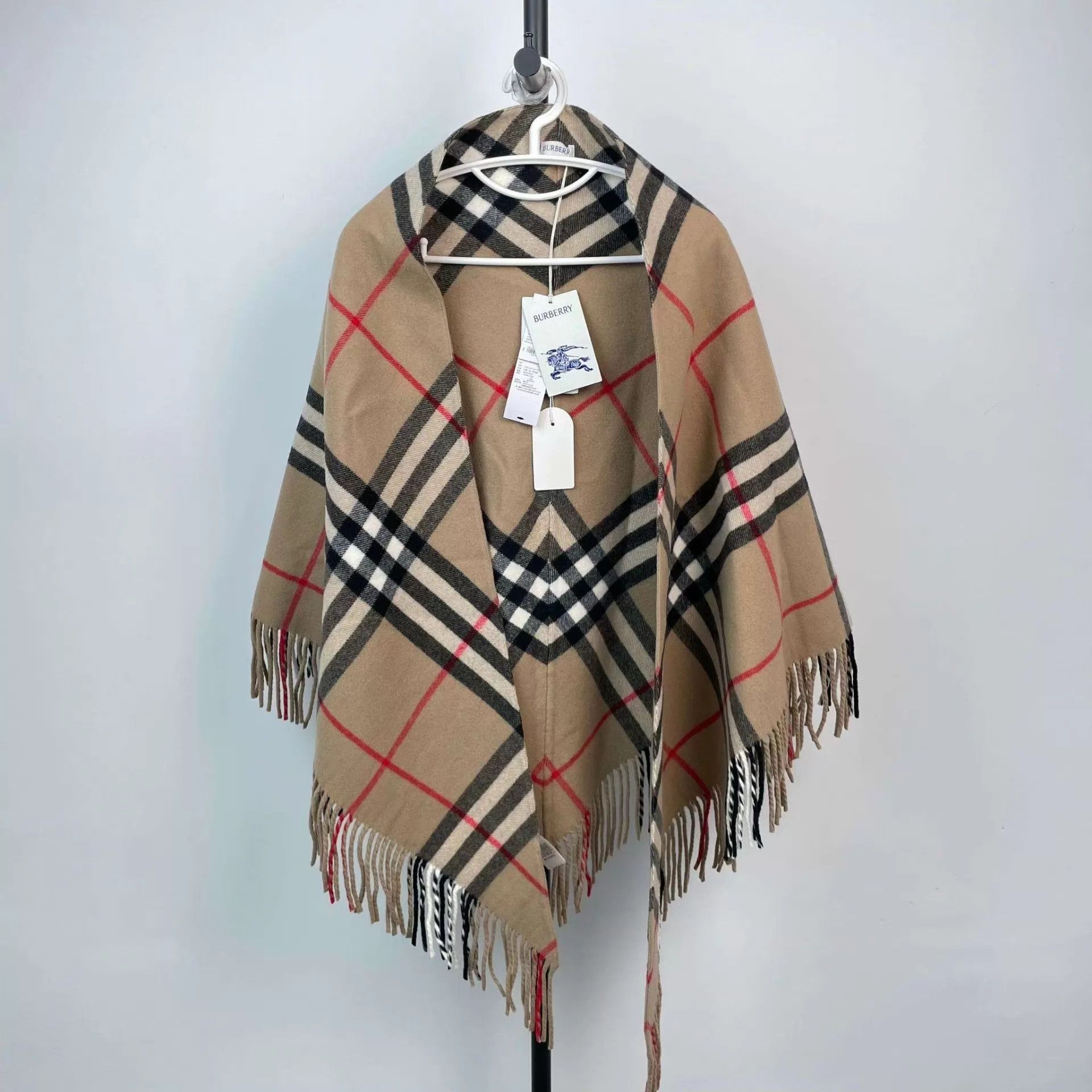 Burberry Burberry Yellow Check Wool Shawl NWT Size ONE SIZE - 1 Thumbnail