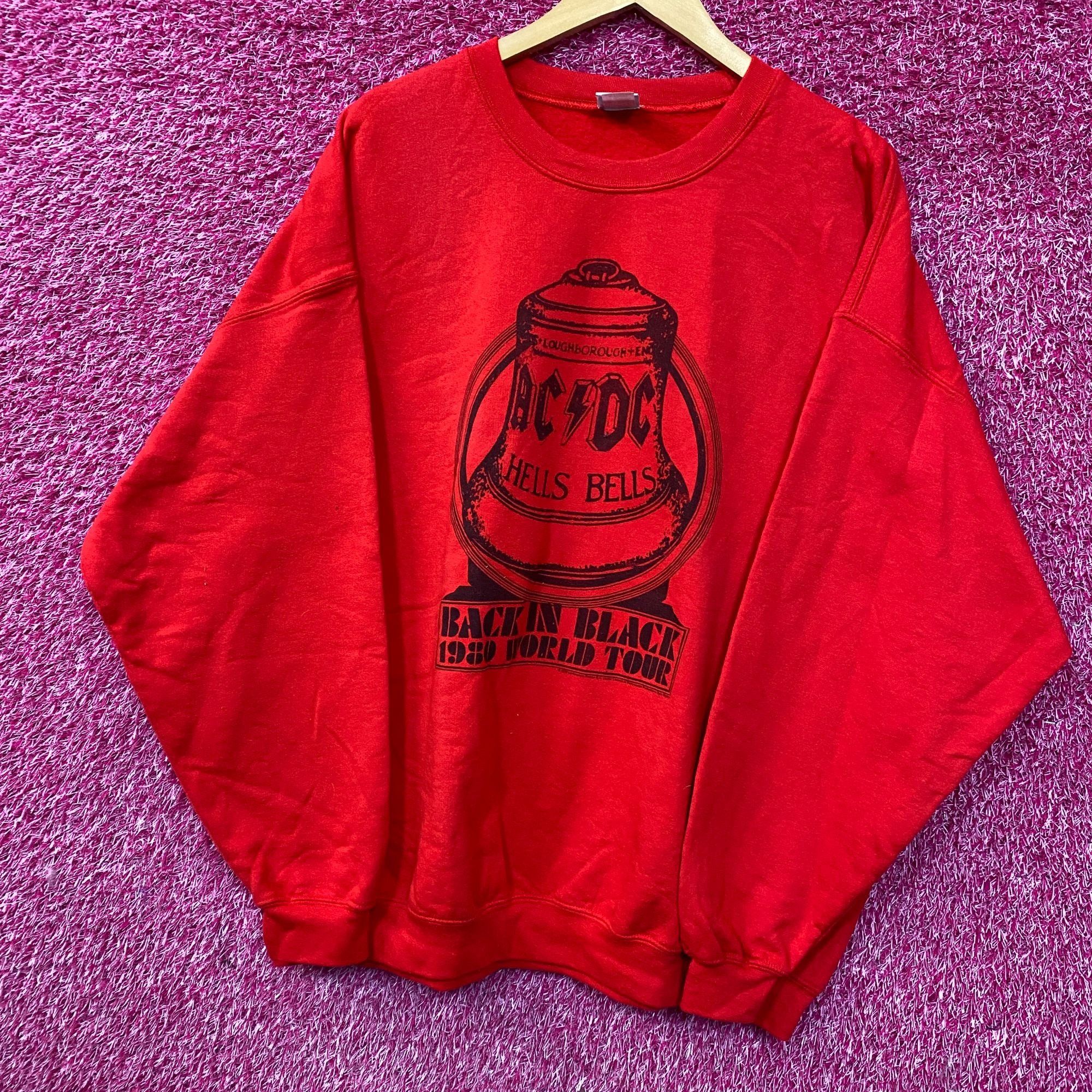 AC/DC Acdc Hells Bells BiB 80s World Tour Crewneck Sweater size XL Size US XL / EU 56 / 4 - 3 Thumbnail