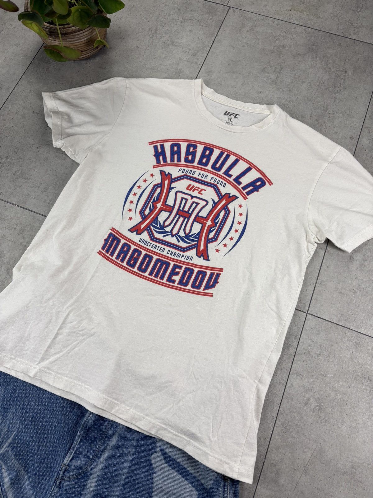 UFC UFC Hasbulla Magomedov Graphic white khabib dagestan T Shirt Size US L / EU 52-54 / 3 - 3 Thumbnail
