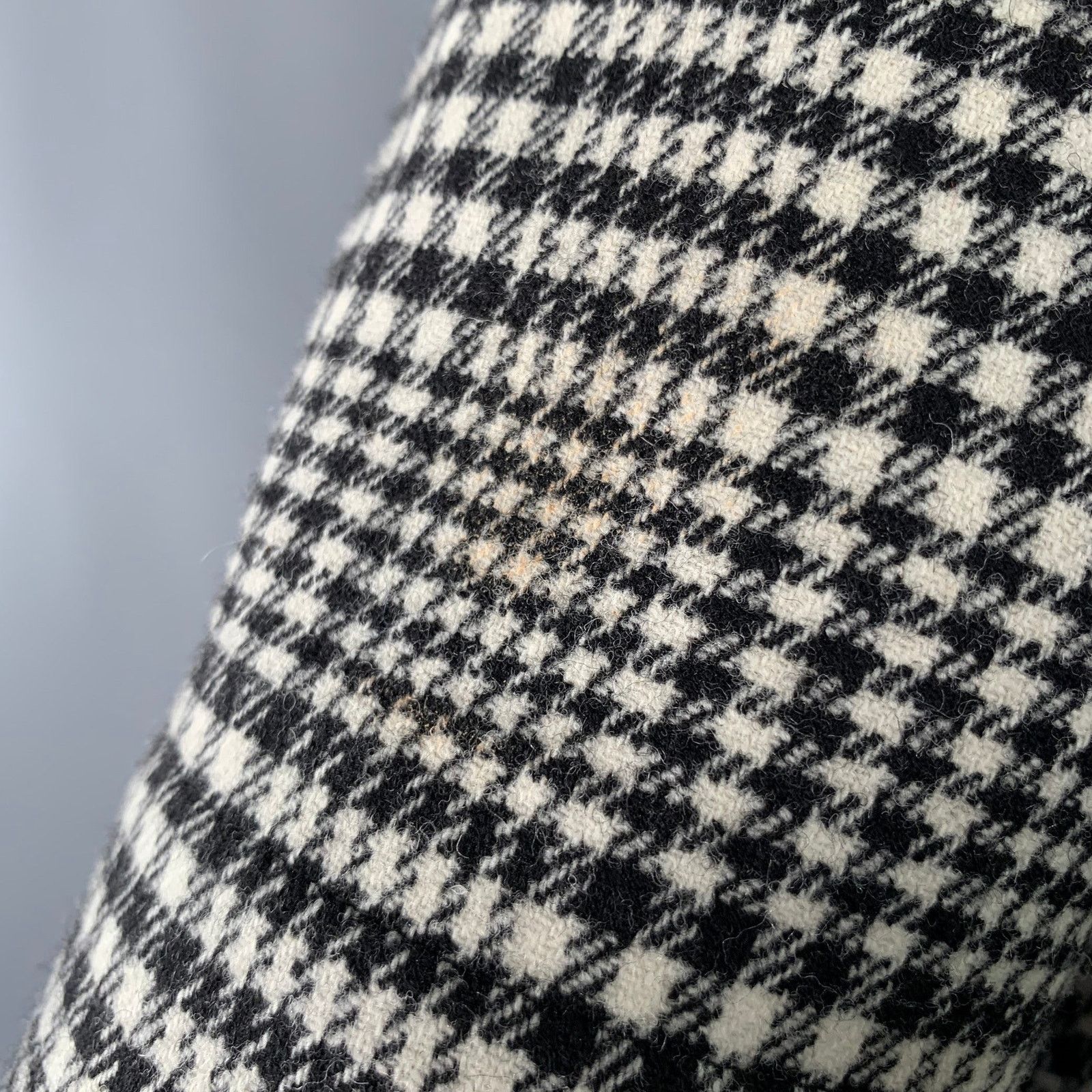 Lanvin Size 4 Black White Wool Blend Houndstooth Short Sleeve Dress Size S / US 4 / IT 40 - 5 Thumbnail