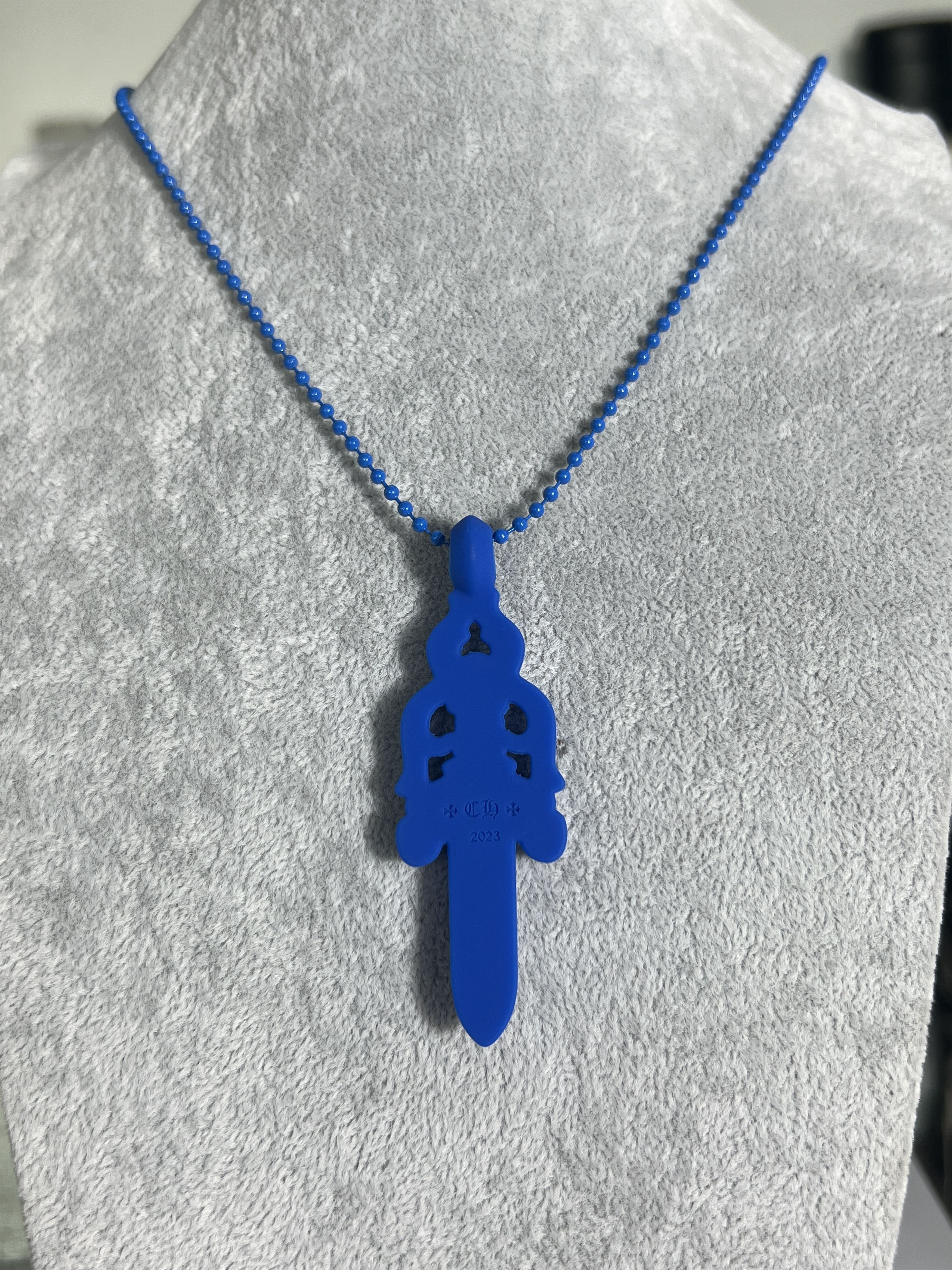 Chrome Hearts Chrome Hearts Blue Dagger Pendant Necklace 2023 Size ONE SIZE - 2 Thumbnail