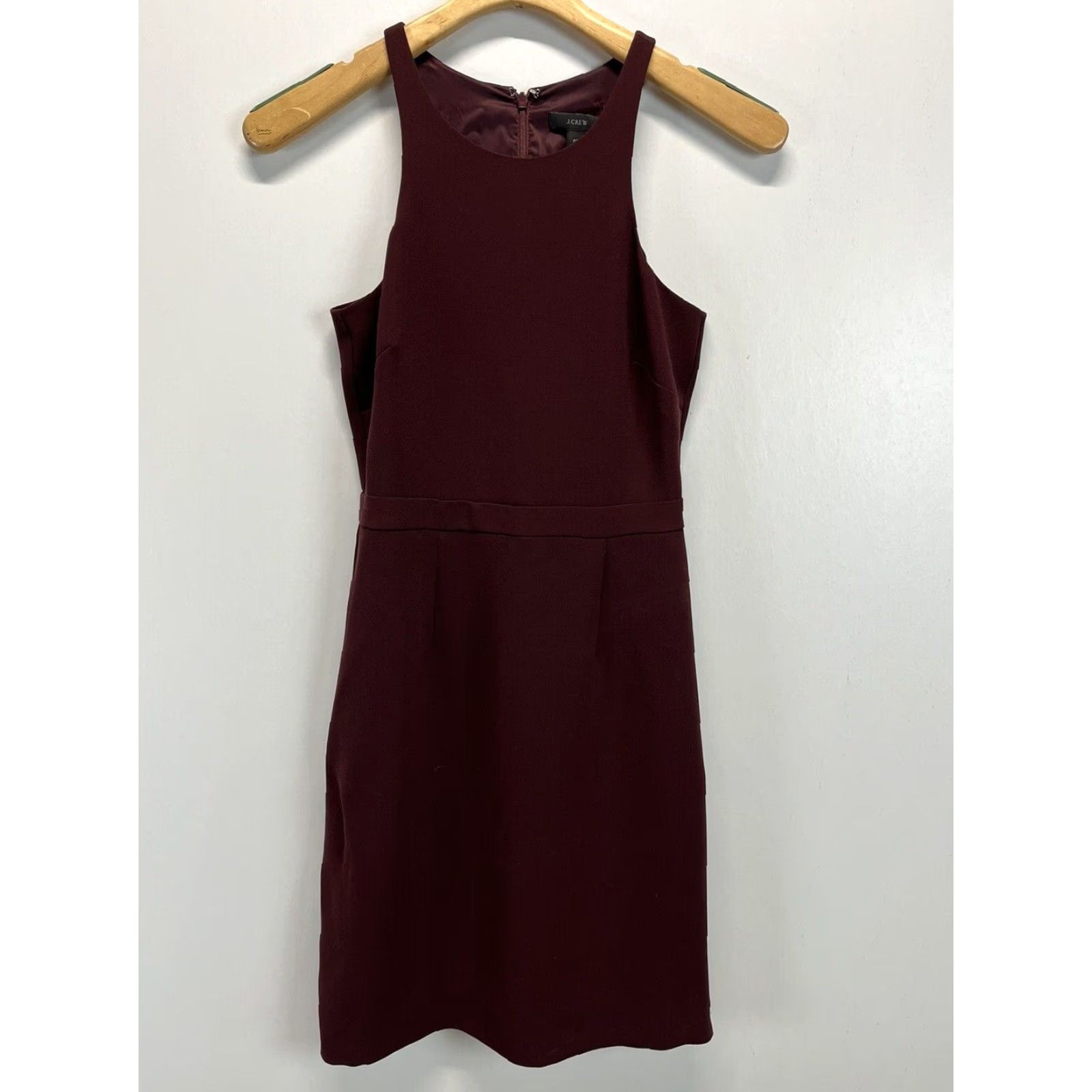 J.Crew J. Crew Sleeveless Sheath Dress Sz 00 Womens Burgundy Brown Lined Career Dress Size XXS / US 00 / IT 34 - 2 Thumbnail