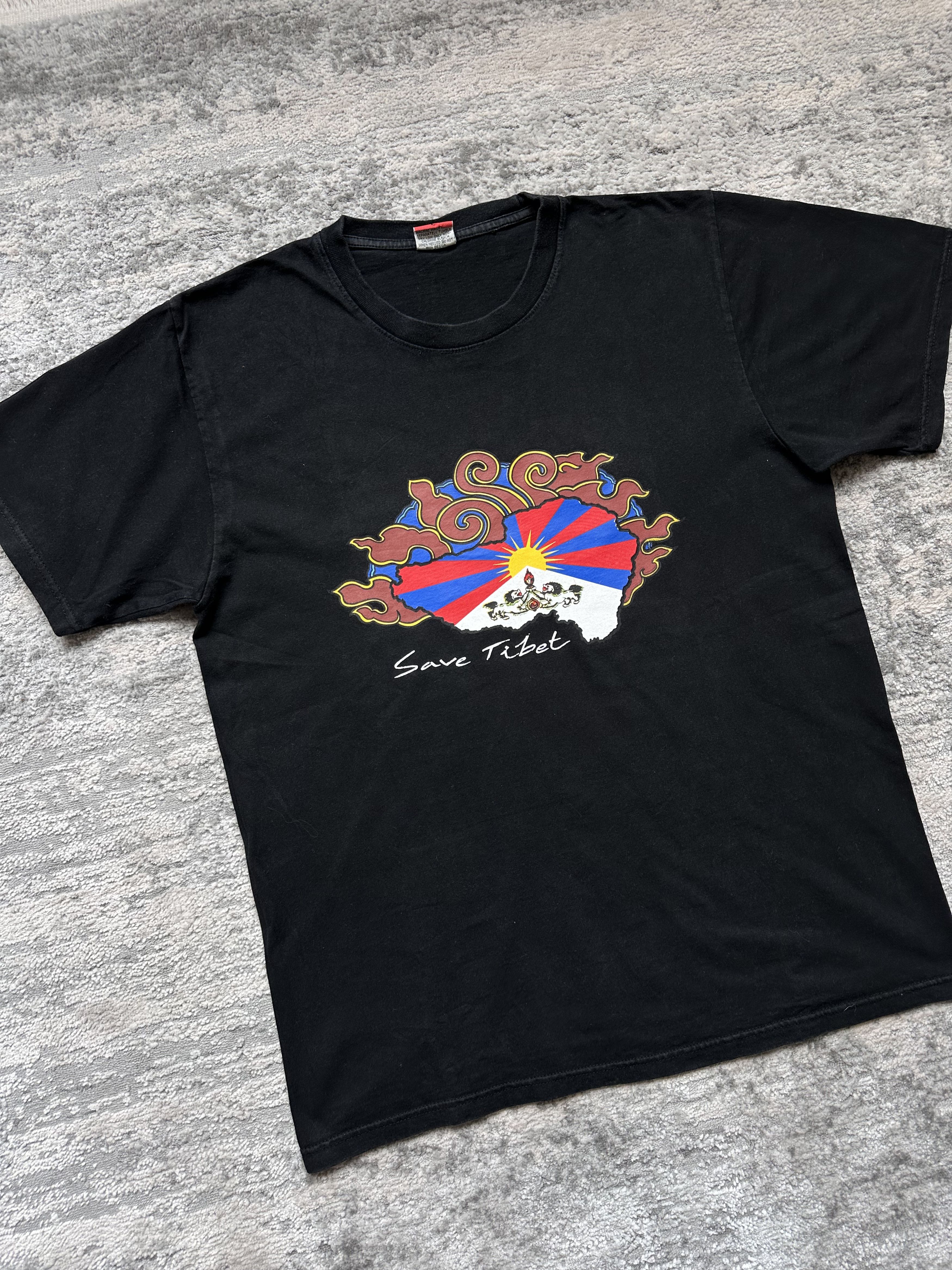 Vintage Save Tibet vintage t shirt Size US L / EU 52-54 / 3 - 2 Thumbnail