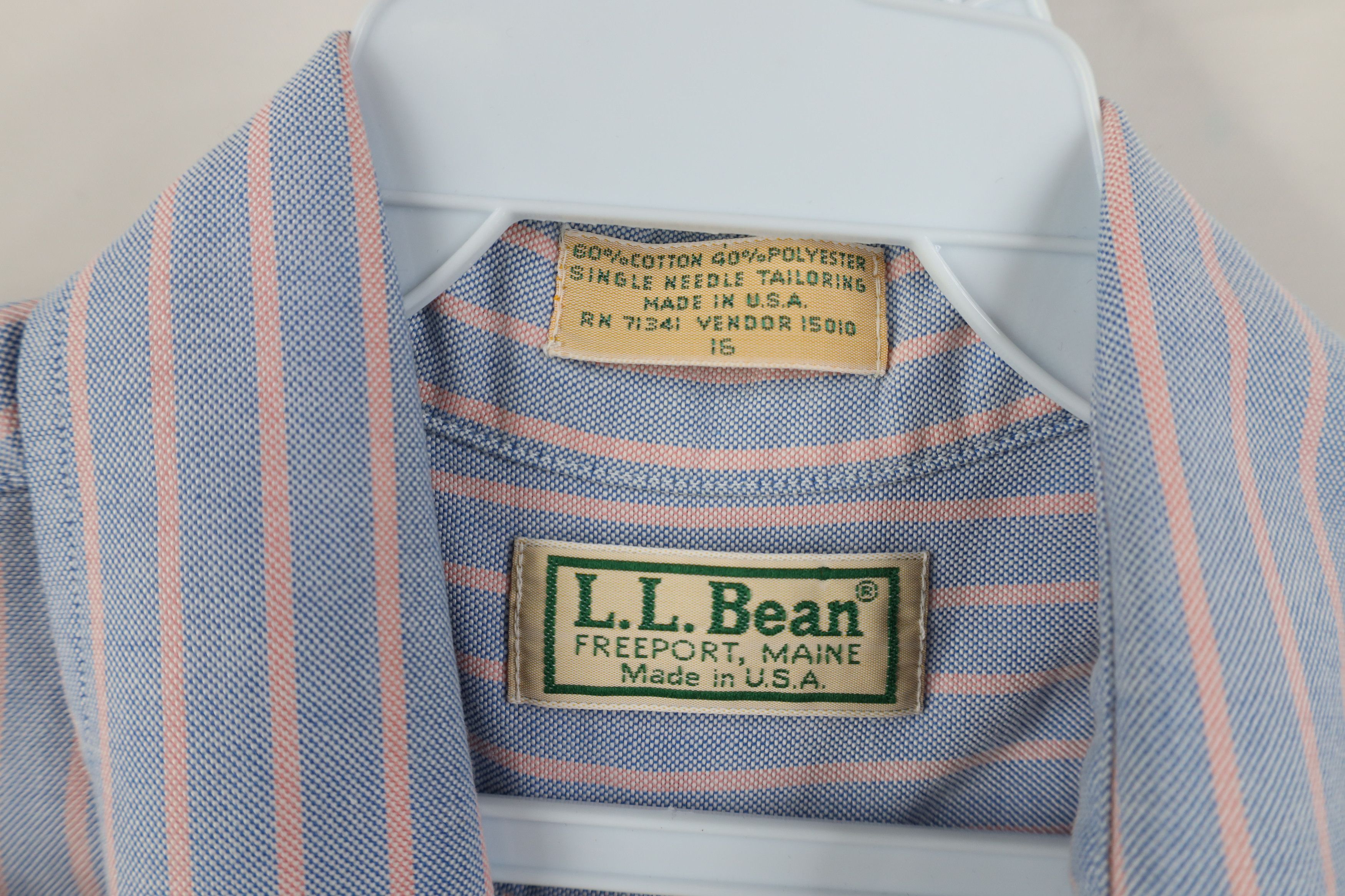 L.L. Bean Vintage 90s LL Bean Short Sleeve Button Down Shirt USA Size US L / EU 52-54 / 3 - 7 Thumbnail