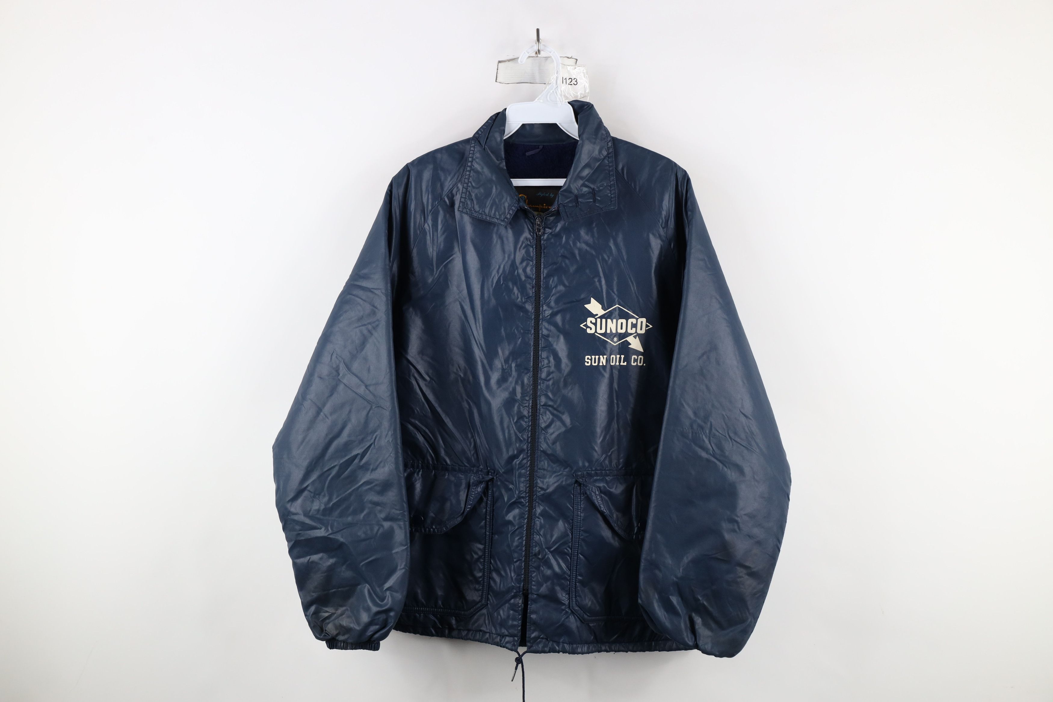 Champion × Vintage Vintage 60s Champion Running Oil Co Lined Jacket Blue USA Size US S / EU 44-46 / 1 - 1 Thumbnail