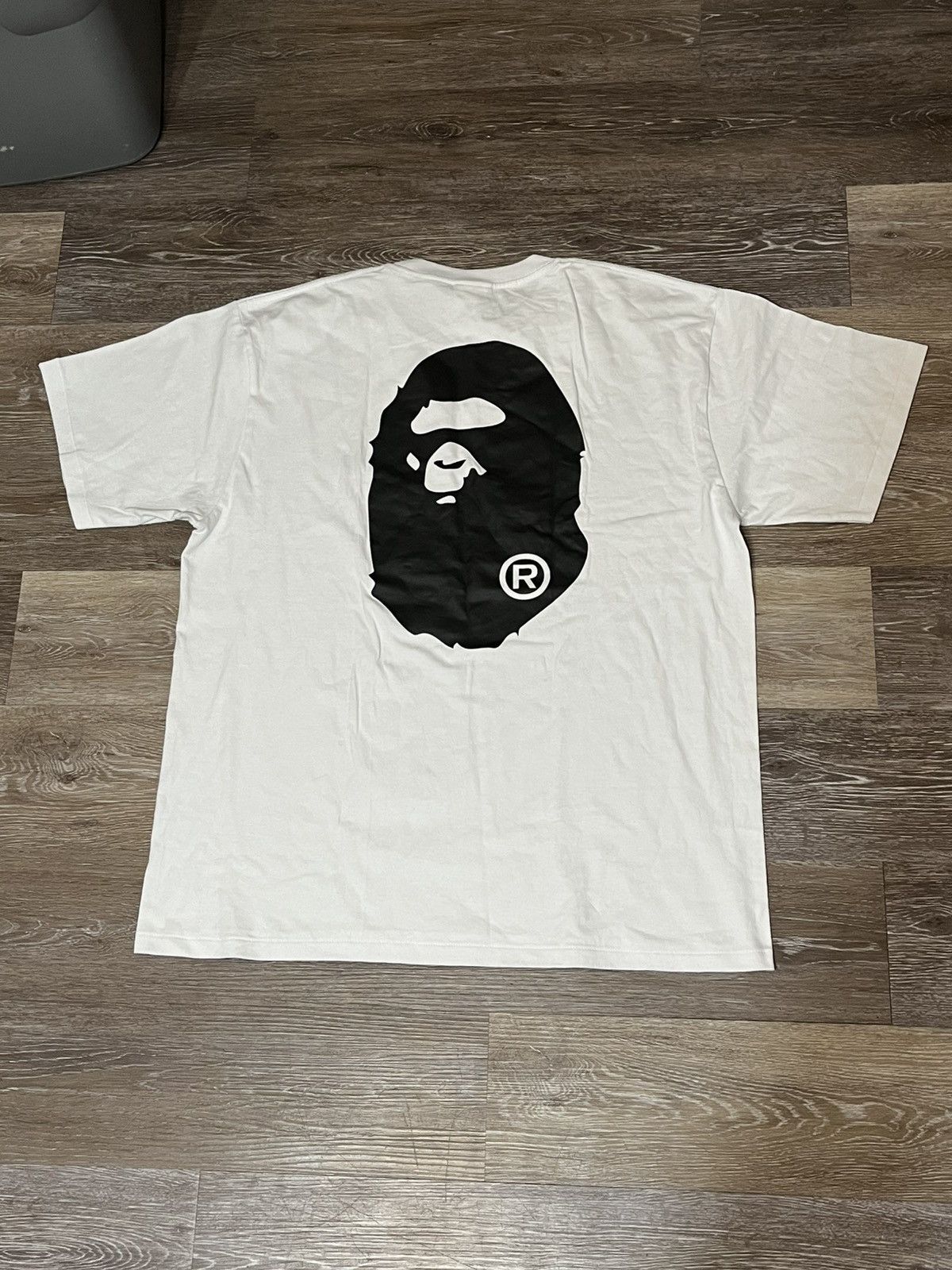 Bape Bape Logo Embroidered Tee With Black Ape Head Size US XL / EU 56 / 4 - 2 Thumbnail
