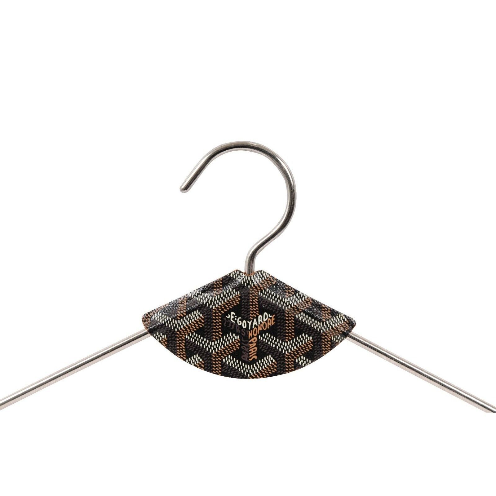 Goyard Black Brown Leather Goyardine Metal Hanger -02080 B Size ONE SIZE - 2 Thumbnail